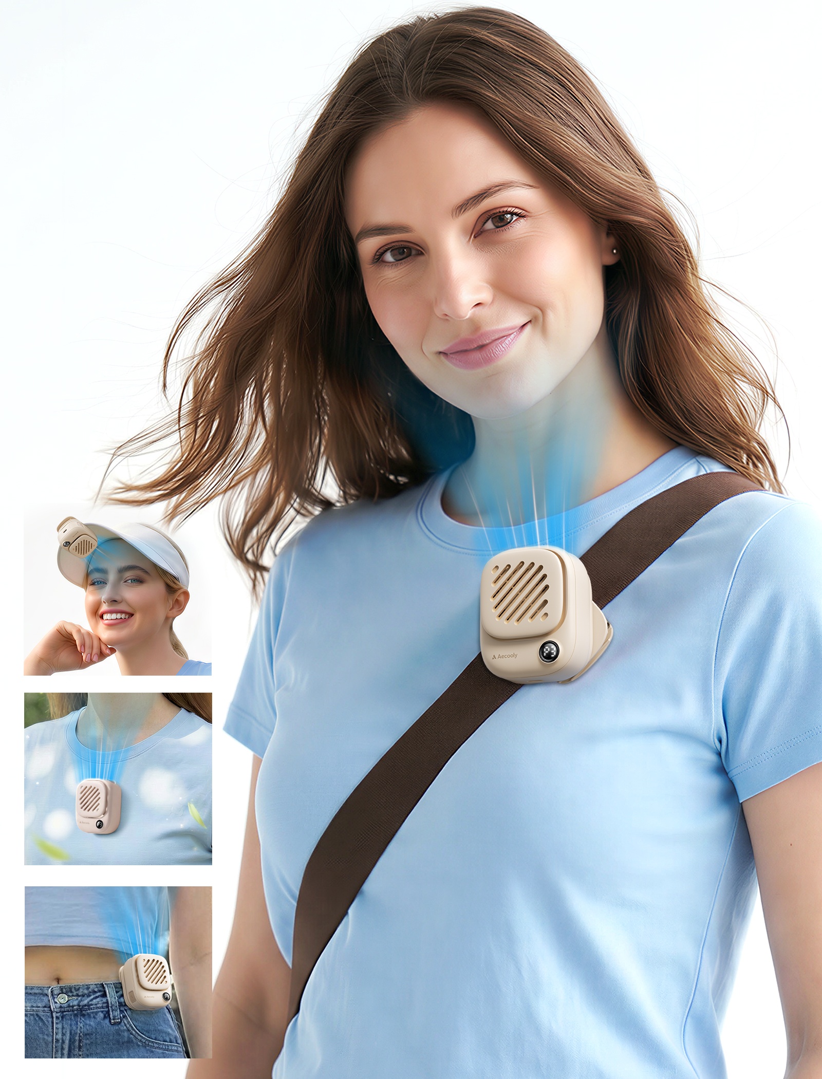 Aecooly Click O1 NK01 – Magnetický ventilátor na krk zelený
