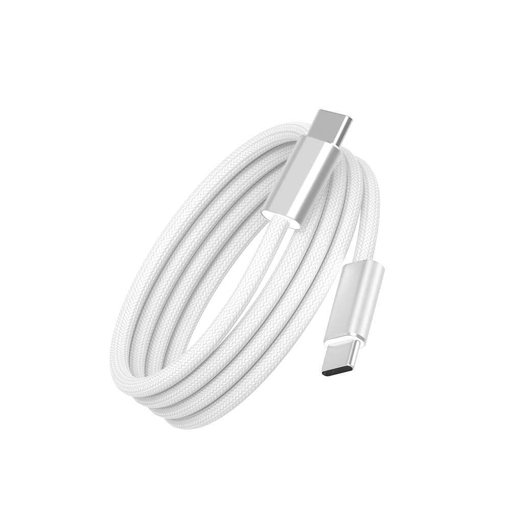 WiWU kabel USB-C / USB-C 240W Essen nylonový oplet Wi-C101 1.5m bílý