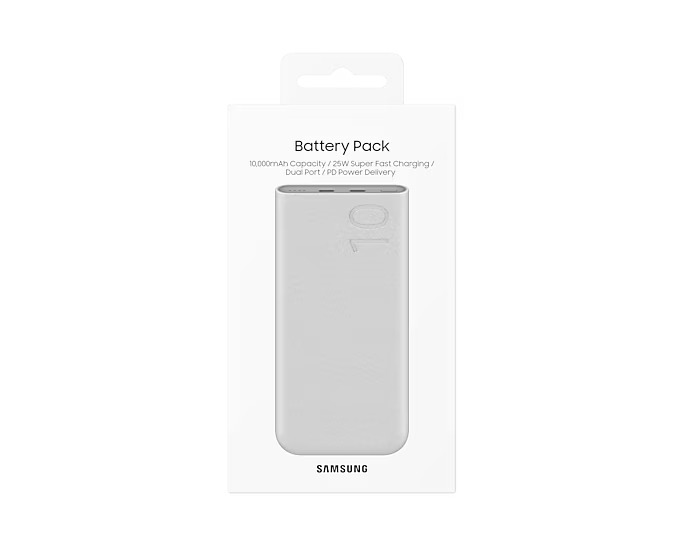 Originál Samsung Powerbanka 25W 10 000 mAh EB-P3401XUE 2× USB-C béžová