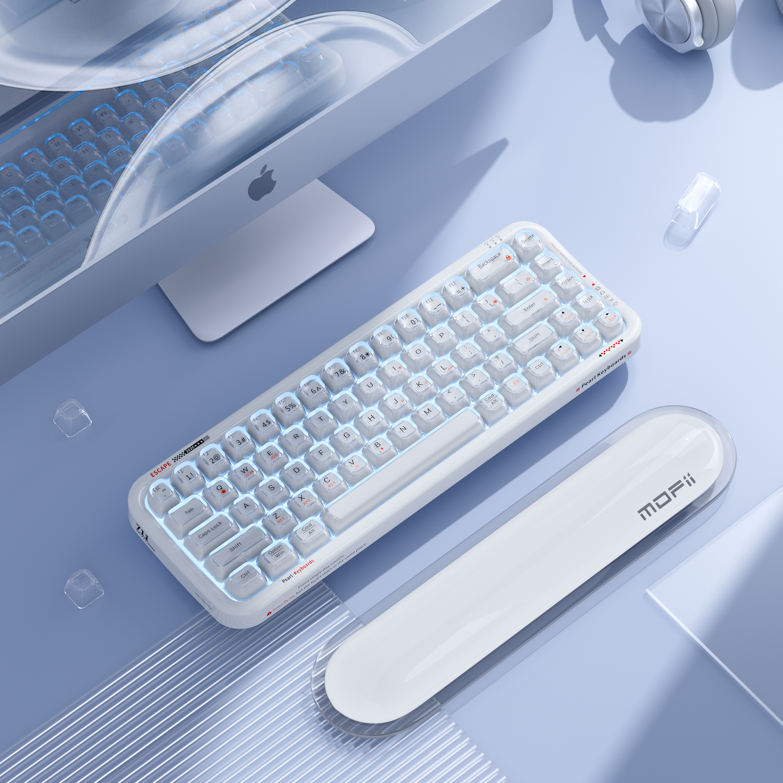Mofii ergonomická opěrka zápěstí KWR-01 bílá 309mm