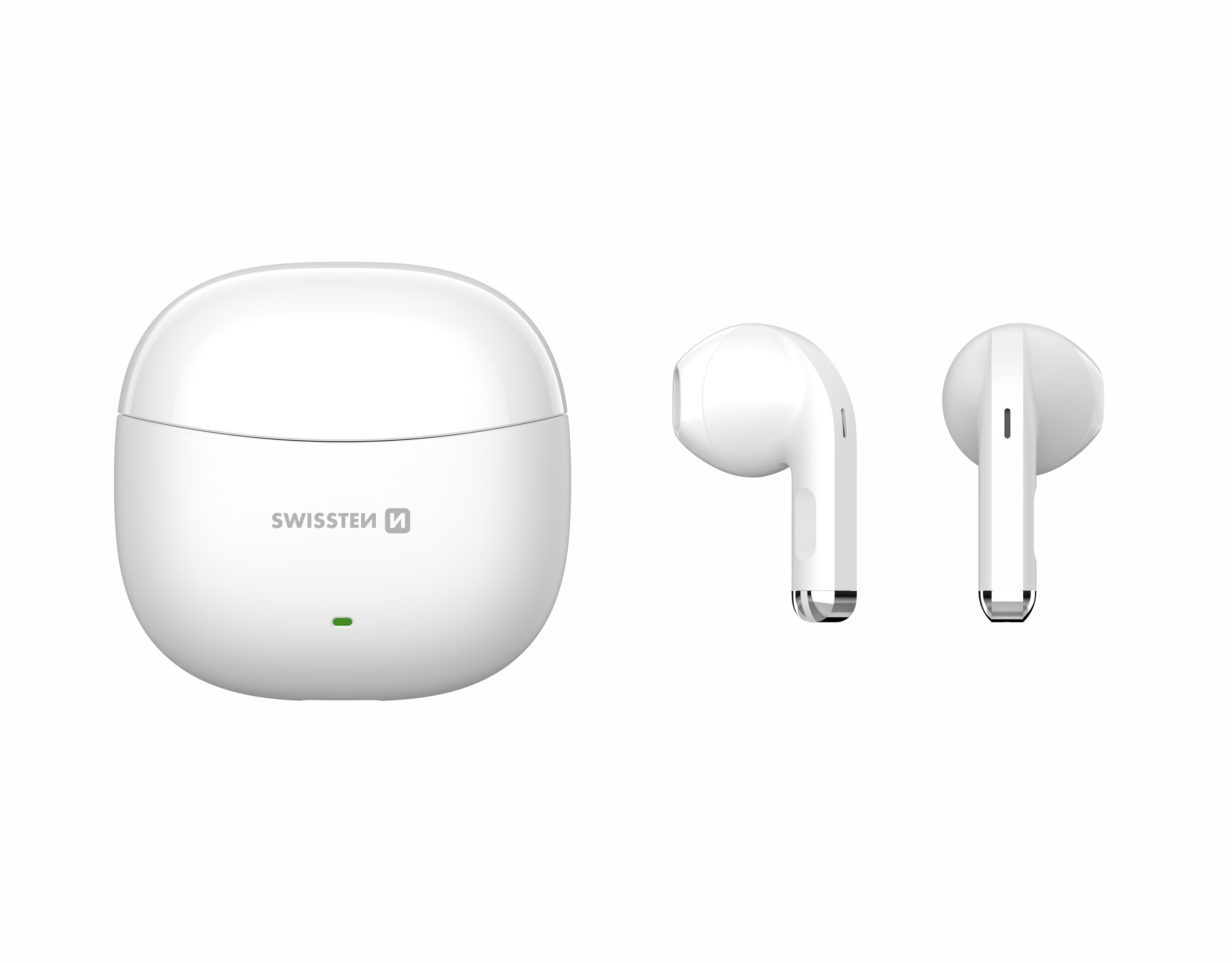 SWISSTEN Mini Tune bezdrátová sluchátka TWS Bluetooth 6.0 IP54 bílá