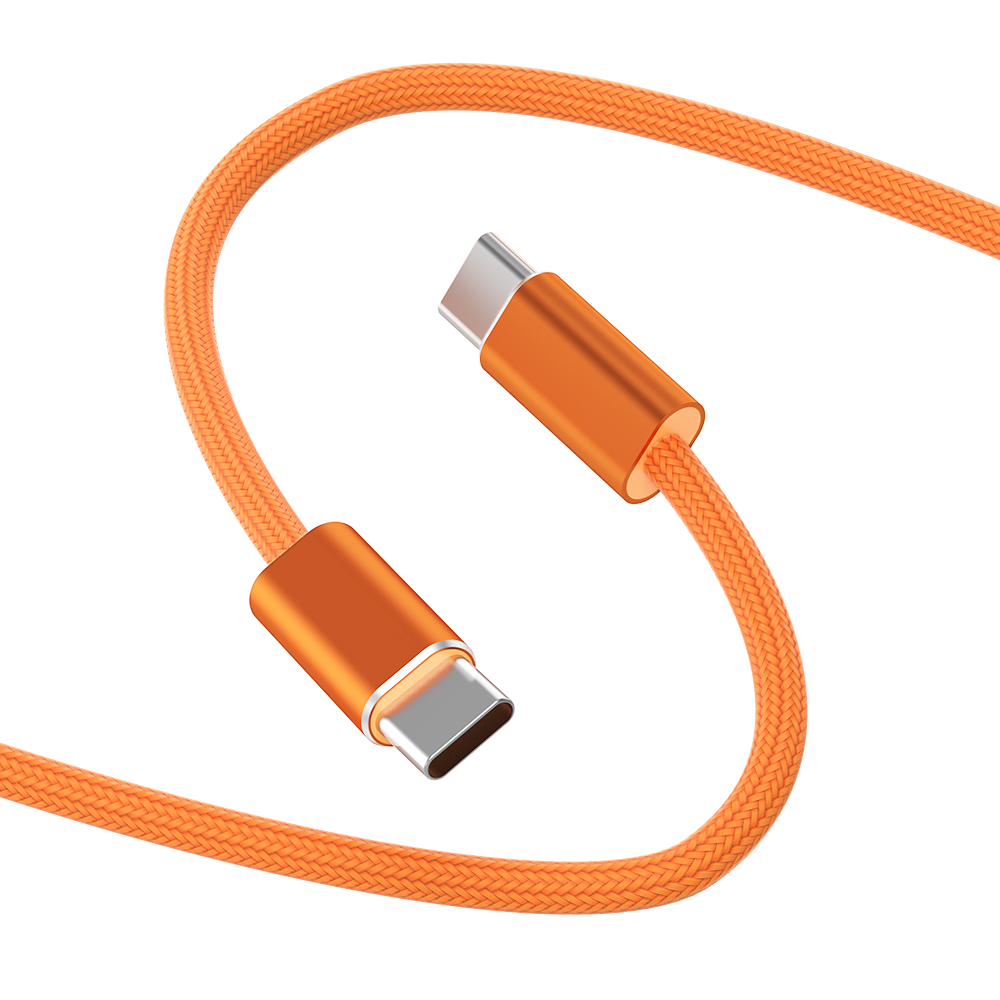 WiWU kabel USB-C / USB-C 240W Essen nylonový oplet Wi-C101 1.5m oranžový