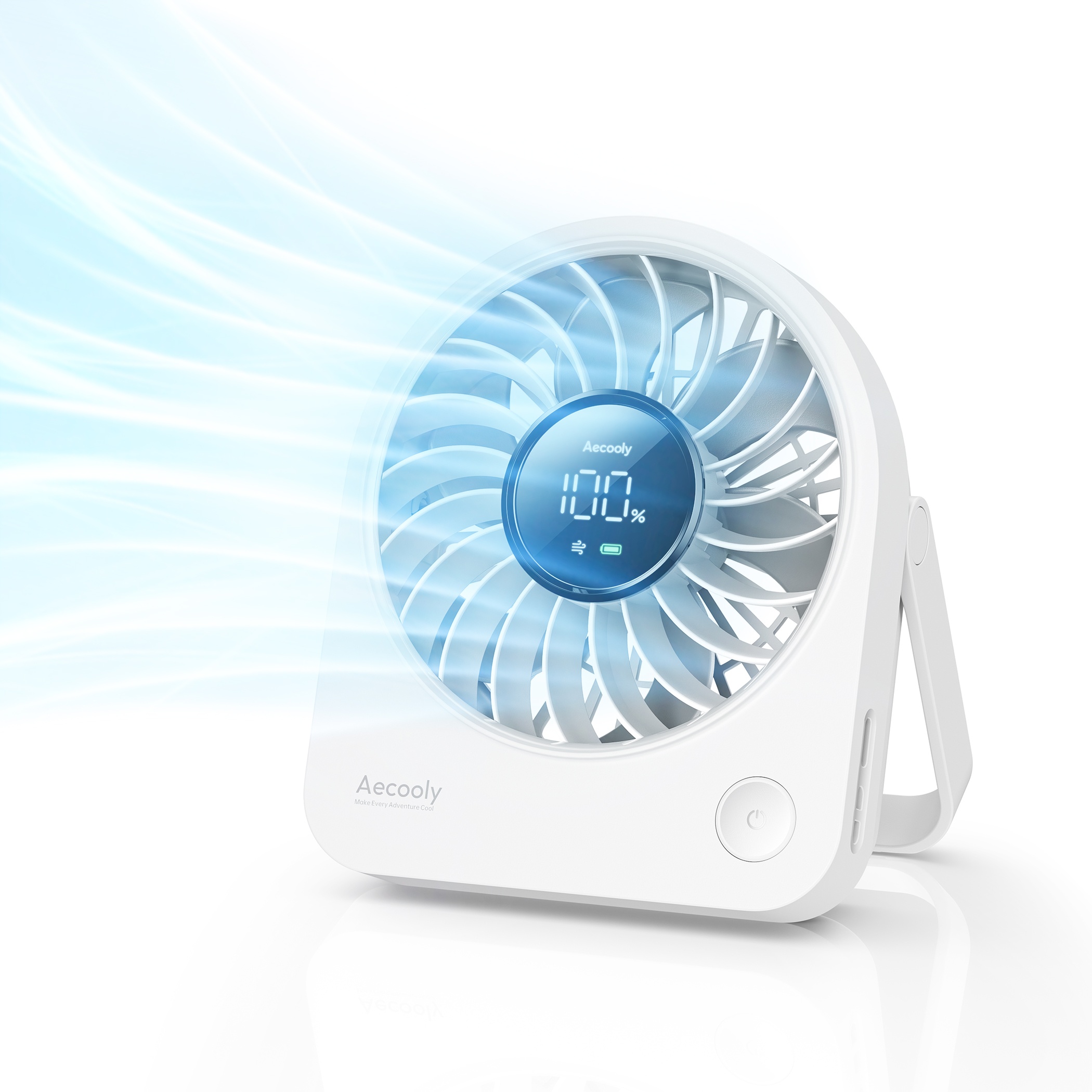 Aecooly Chic 02 TE01 – Přenosný stolní ventilátor s dálkovým ovládáním bílý