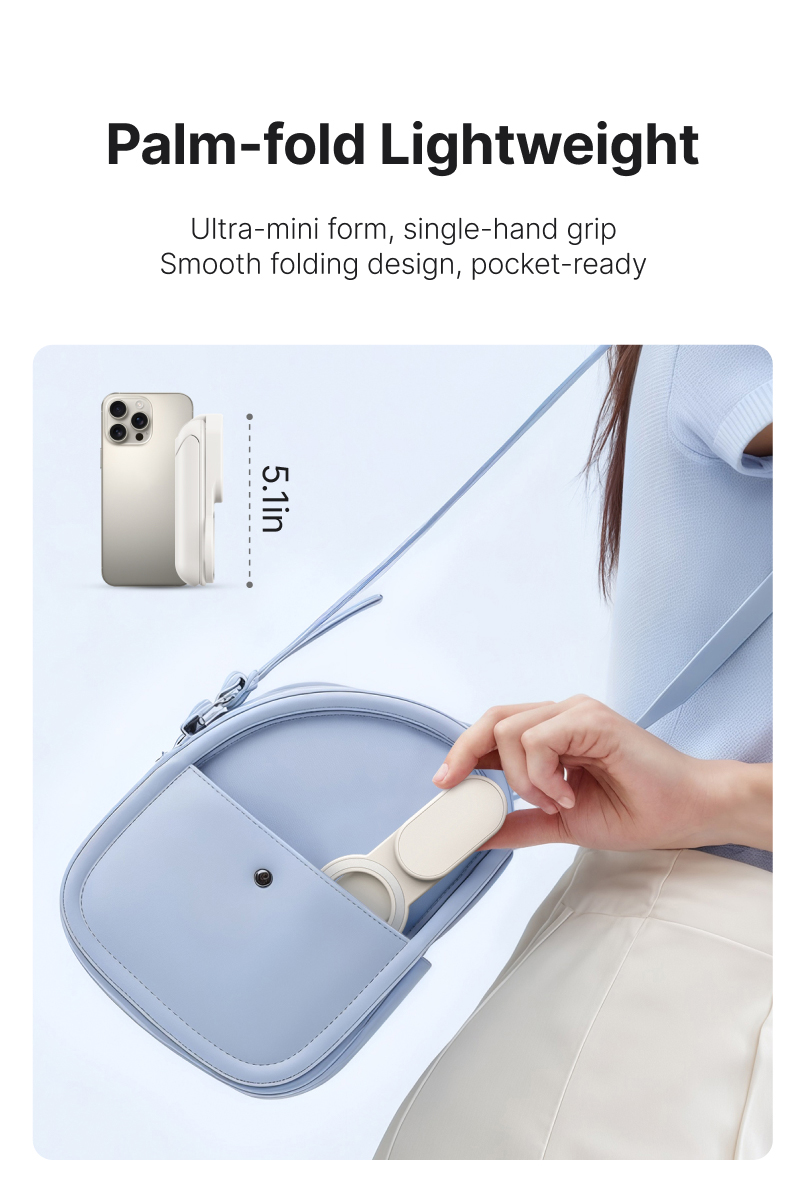 Telesin P1-TSS-006 - magnetický mini selfie stick se stativem MagSafe bílý