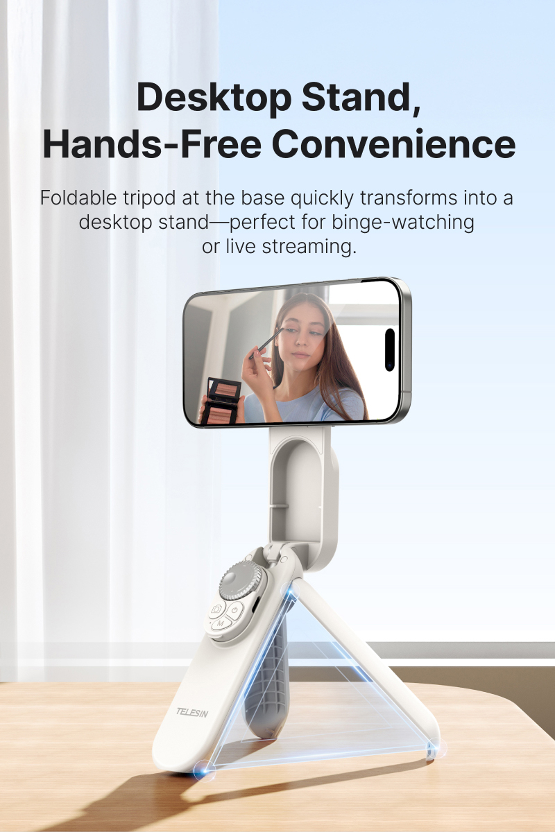 Telesin P1-TSS-006 - magnetický mini selfie stick se stativem MagSafe bílý