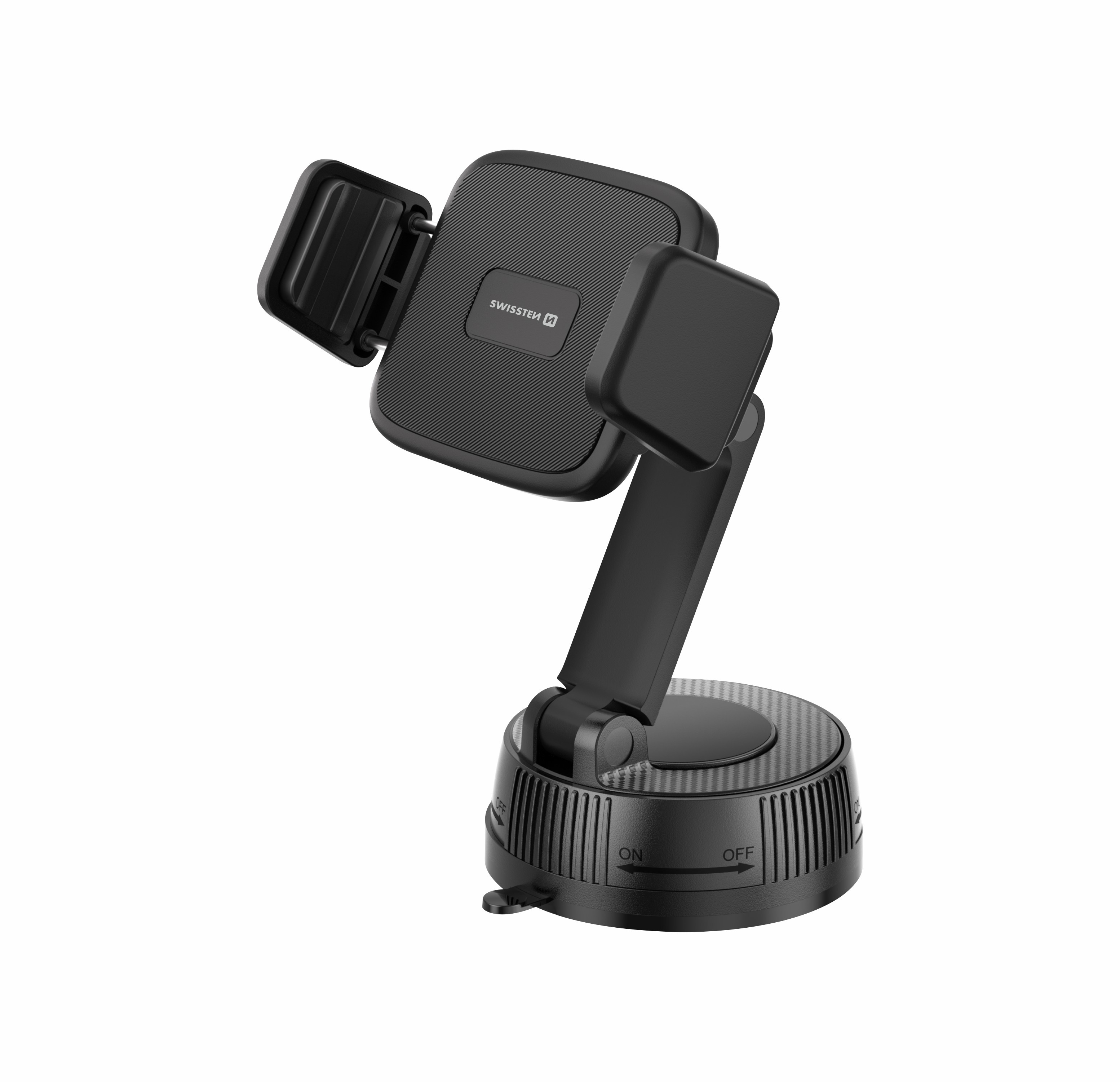 Swissten S-Grip E1 Držák do auta s čelisťovým přichycením na palubní desku a sklo