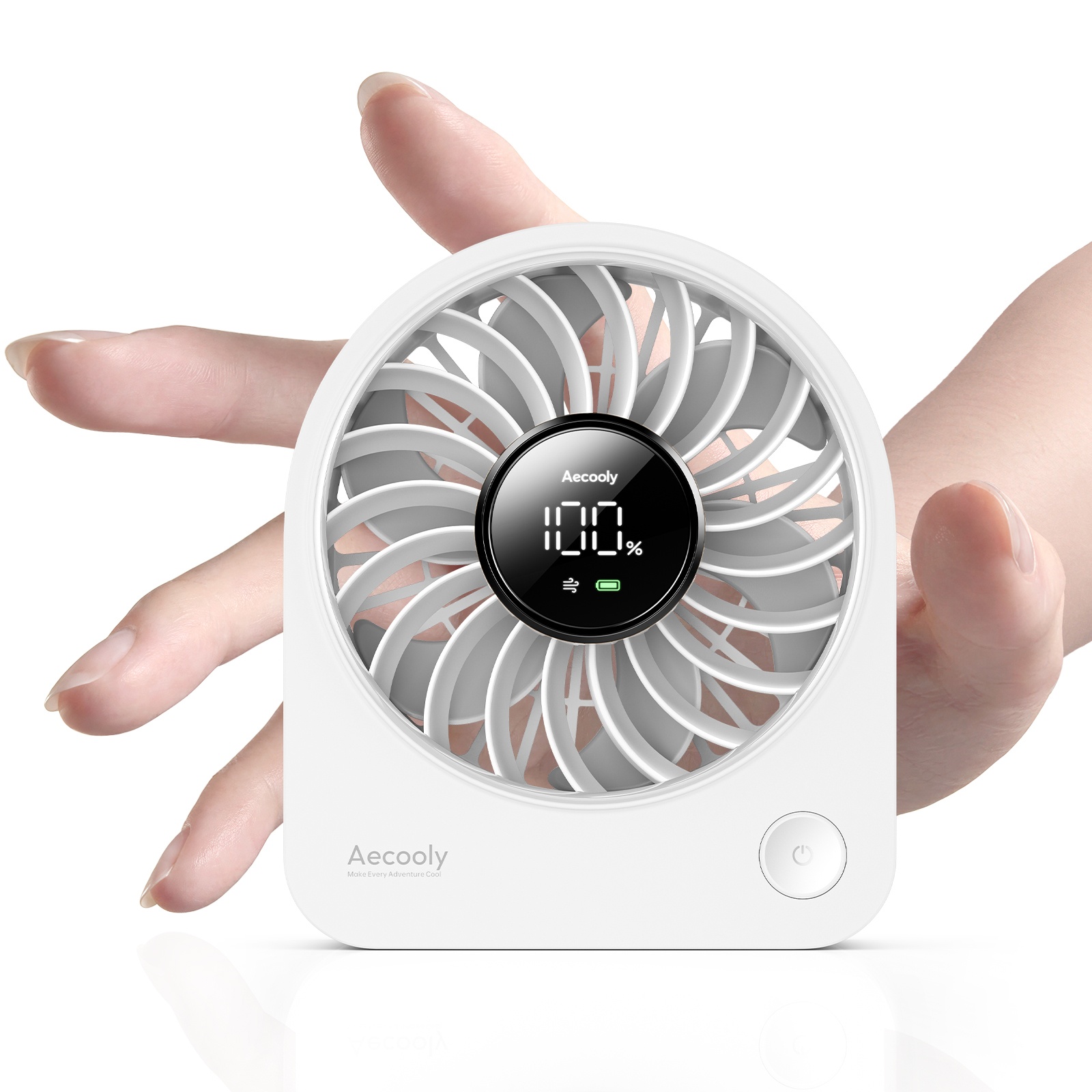 Aecooly Chic 02 TE01 – Přenosný stolní ventilátor s dálkovým ovládáním bílý