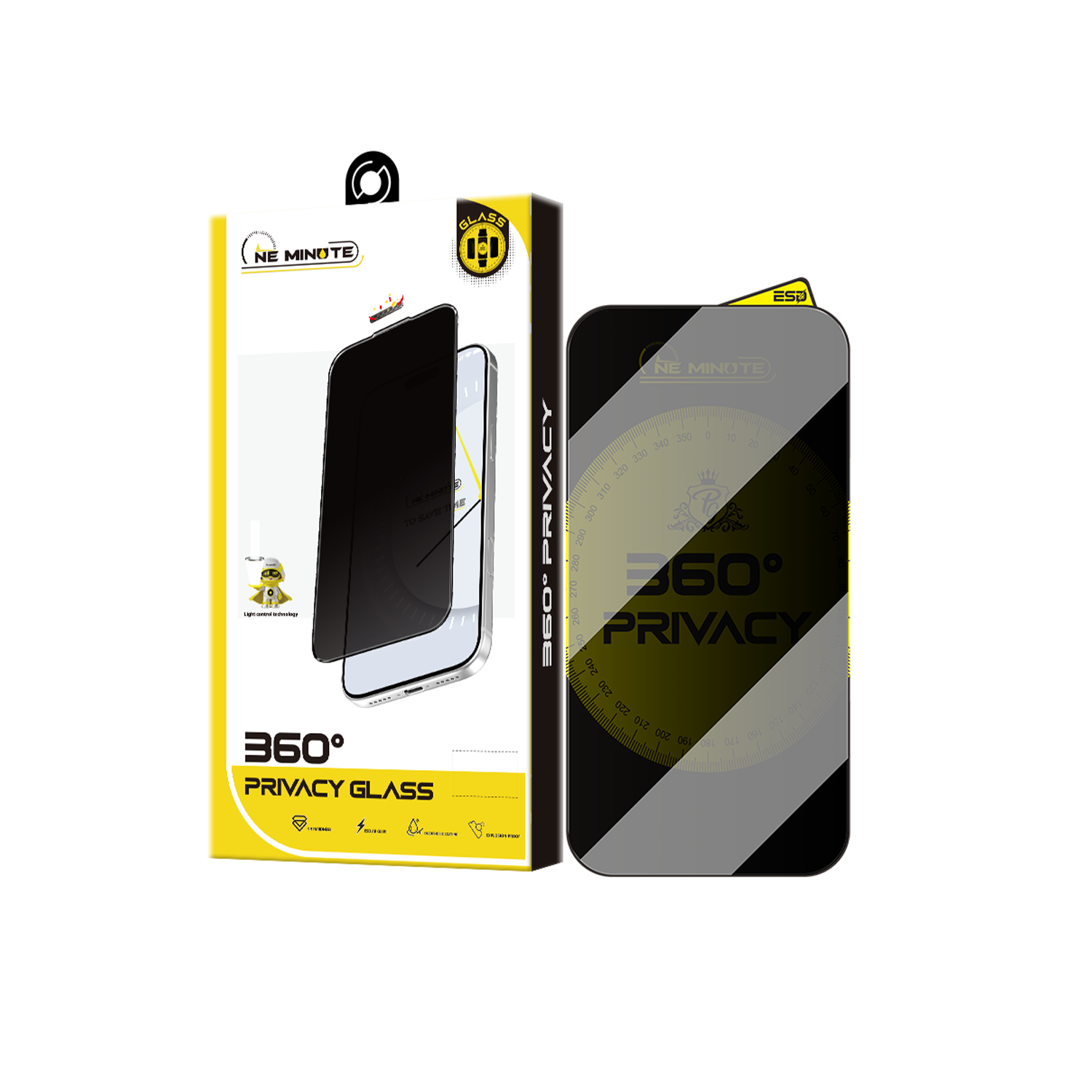 Oneminute ochranné sklo iPhone 17 Privacy 360°