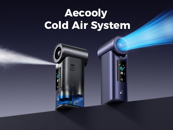 Aecooly Cold Air Ultra PM01S – rychlý ruční ventilátor s vodní mlhou šedý