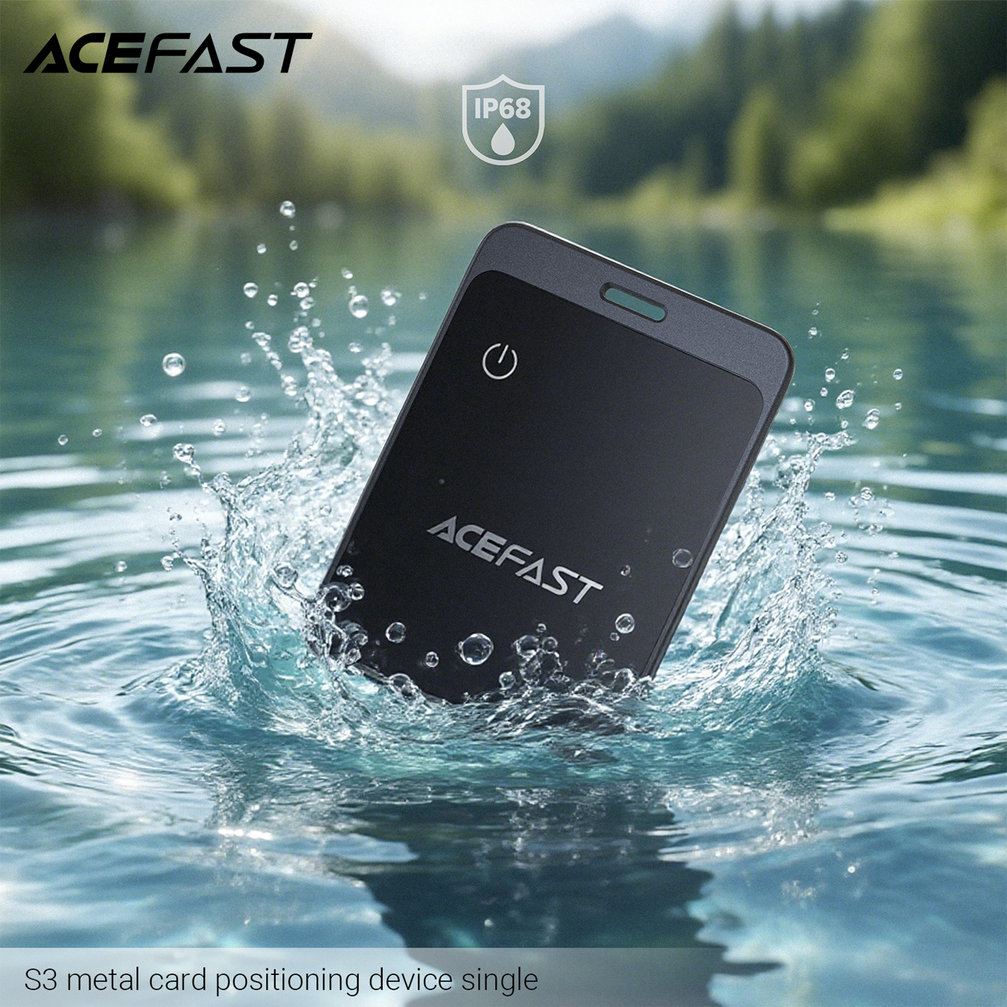 Acefast Lokátor TAG S3 kovová karta Apple Find My