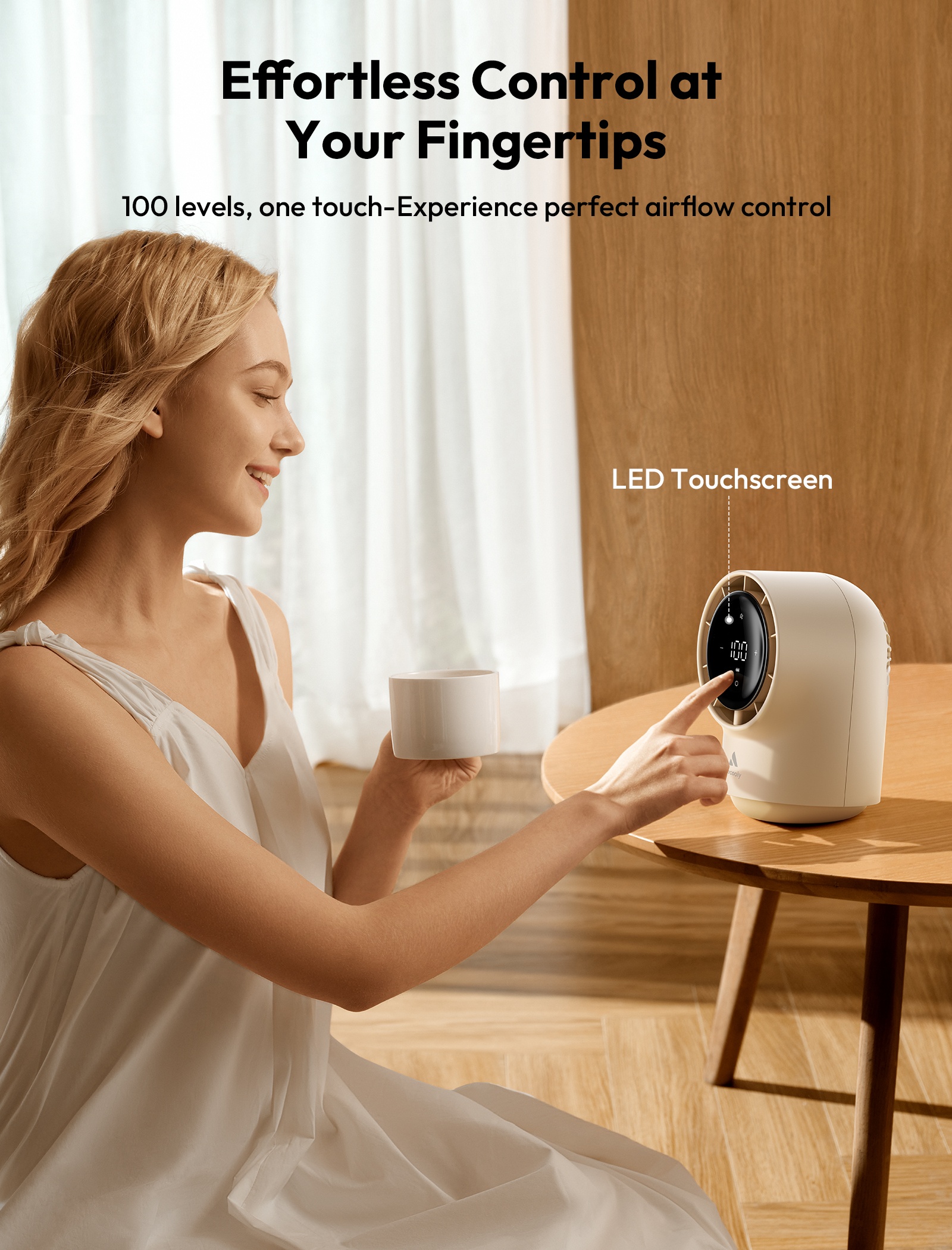 Aecooly Chic 01 Lite TB02 – Stolní USB ventilátor bílý