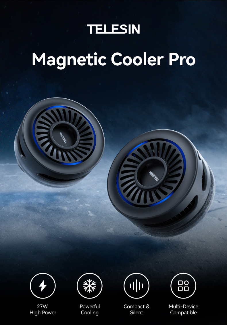 Telesin Radiator Pro P9-MPR-01-P - chladicí ventilátor na telefon s MagSafe černý