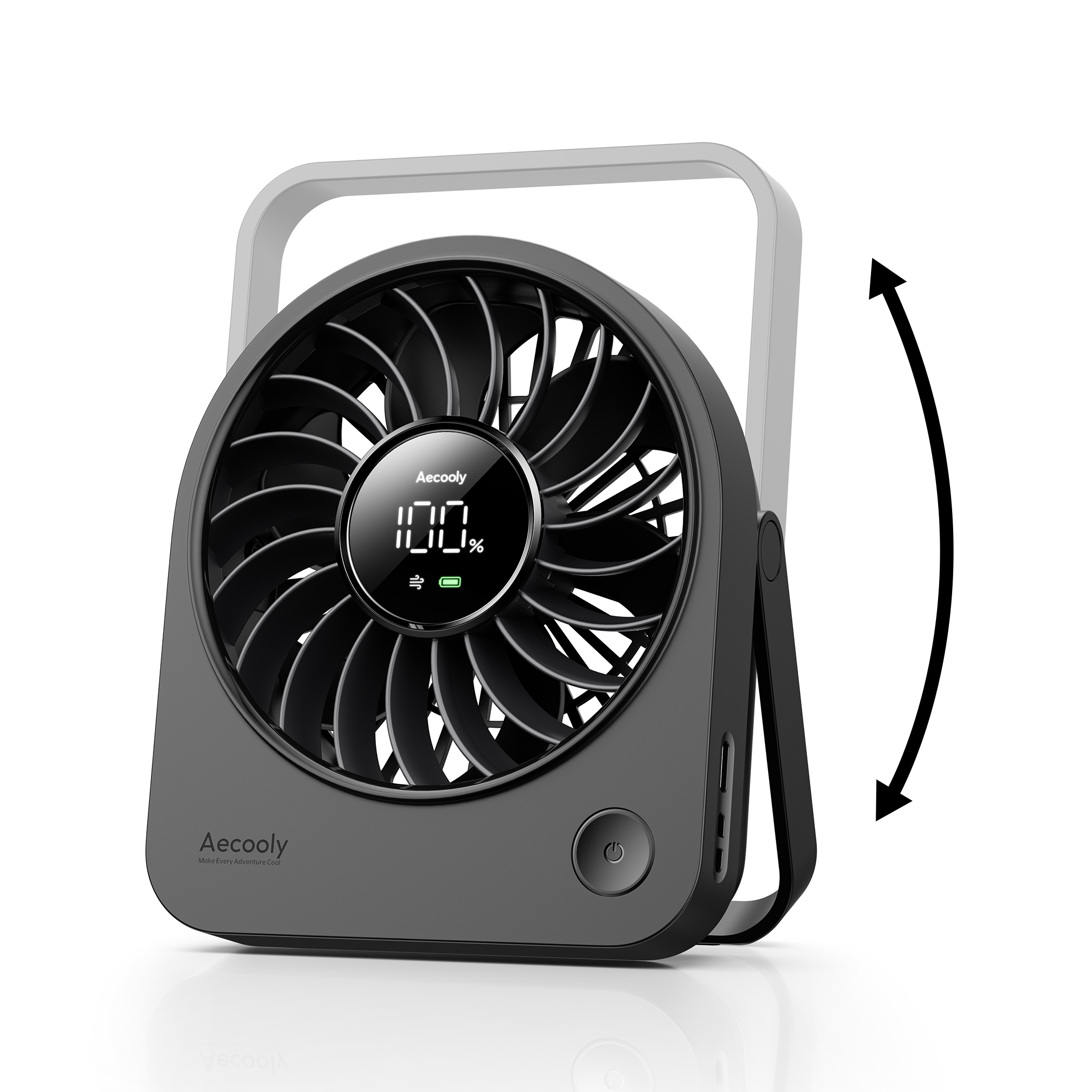 Aecooly Chic 02 TE01 – Přenosný stolní ventilátor s dálkovým ovládáním černý