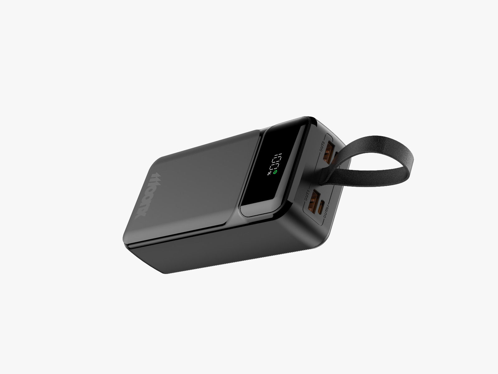 MOONX powerbanka MP06 PD 65W 2xUSB-C + 2xUSB QC3.0 22.5W 30000mAh černá