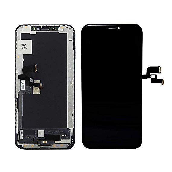LCD compatible with iPhone XS, (black, with frame, change glass) - GsmServer