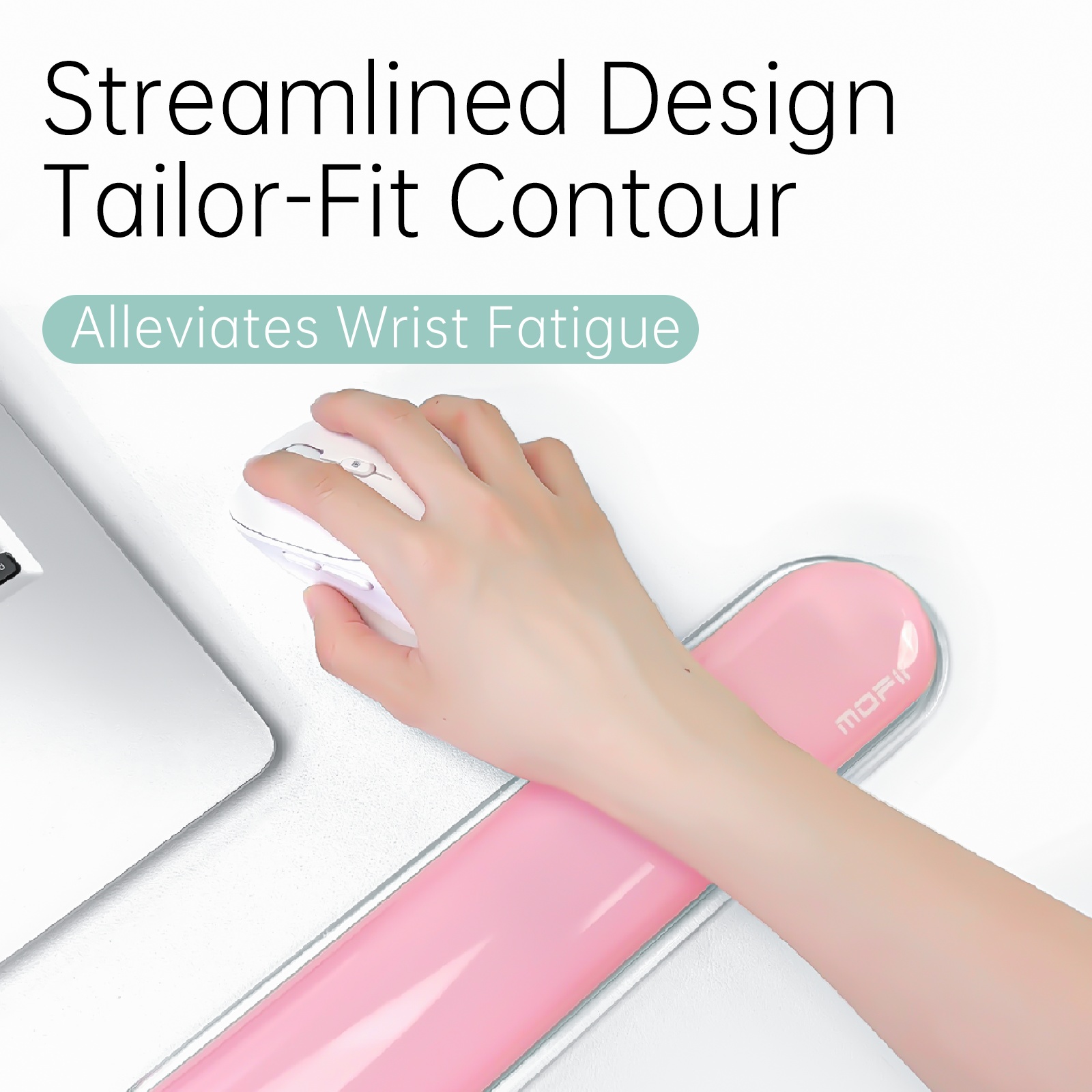 Mofii ergonomická opěrka zápěstí KWR-01 růžová 309mm