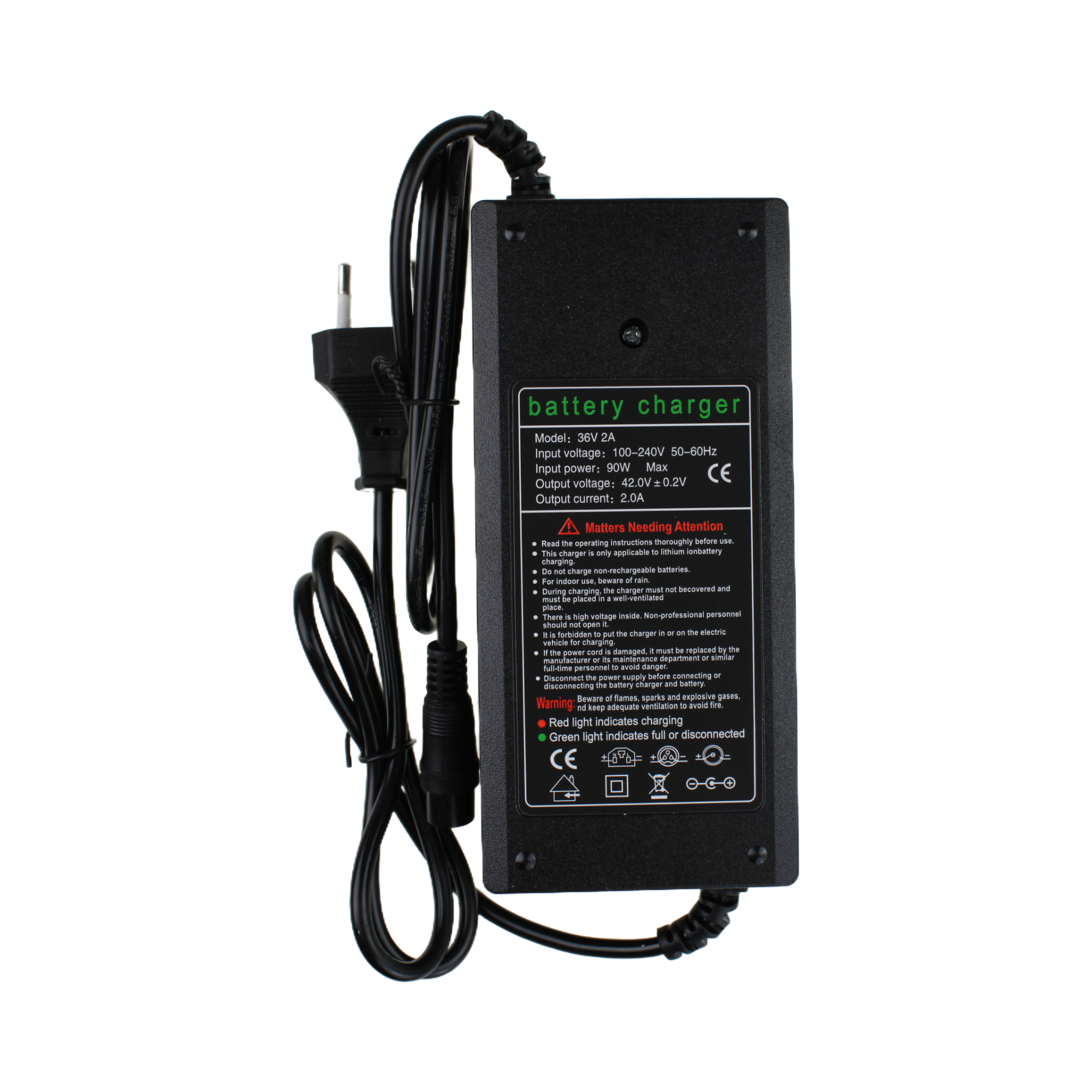 Univerzální nabíječka pro elektrické koloběžky Motus Pro 8.5 - Pro 8.5 Lite - Techlife X5 - napájecí zdroj 42V 2A GX16 3-pin