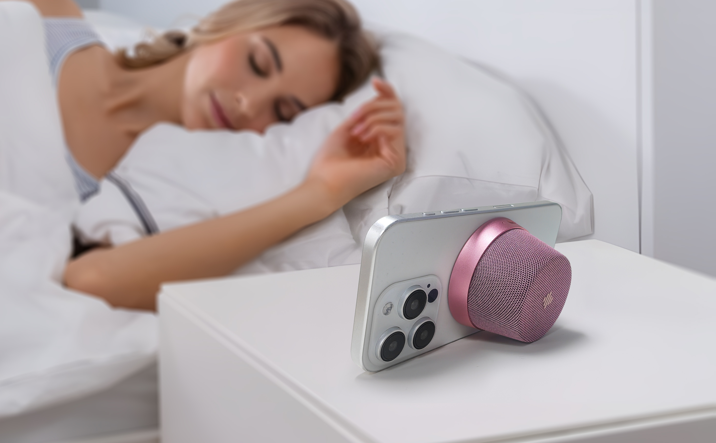 Miatone Magboom Mini IPX6 magnetický bluetooth reproduktor s MagSafe růžový