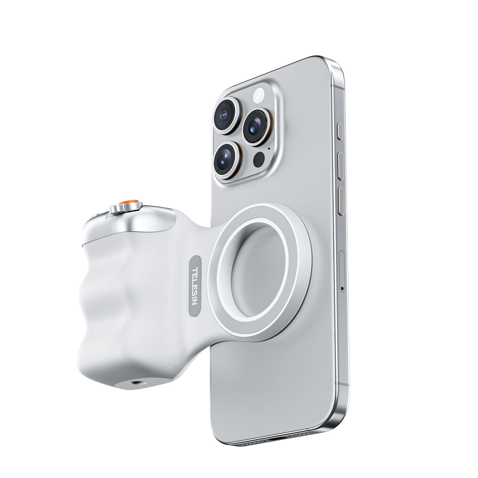 Telesin Fun Shot Grip2 P5-MP-001 - držák telefonu s MagSafe bílý