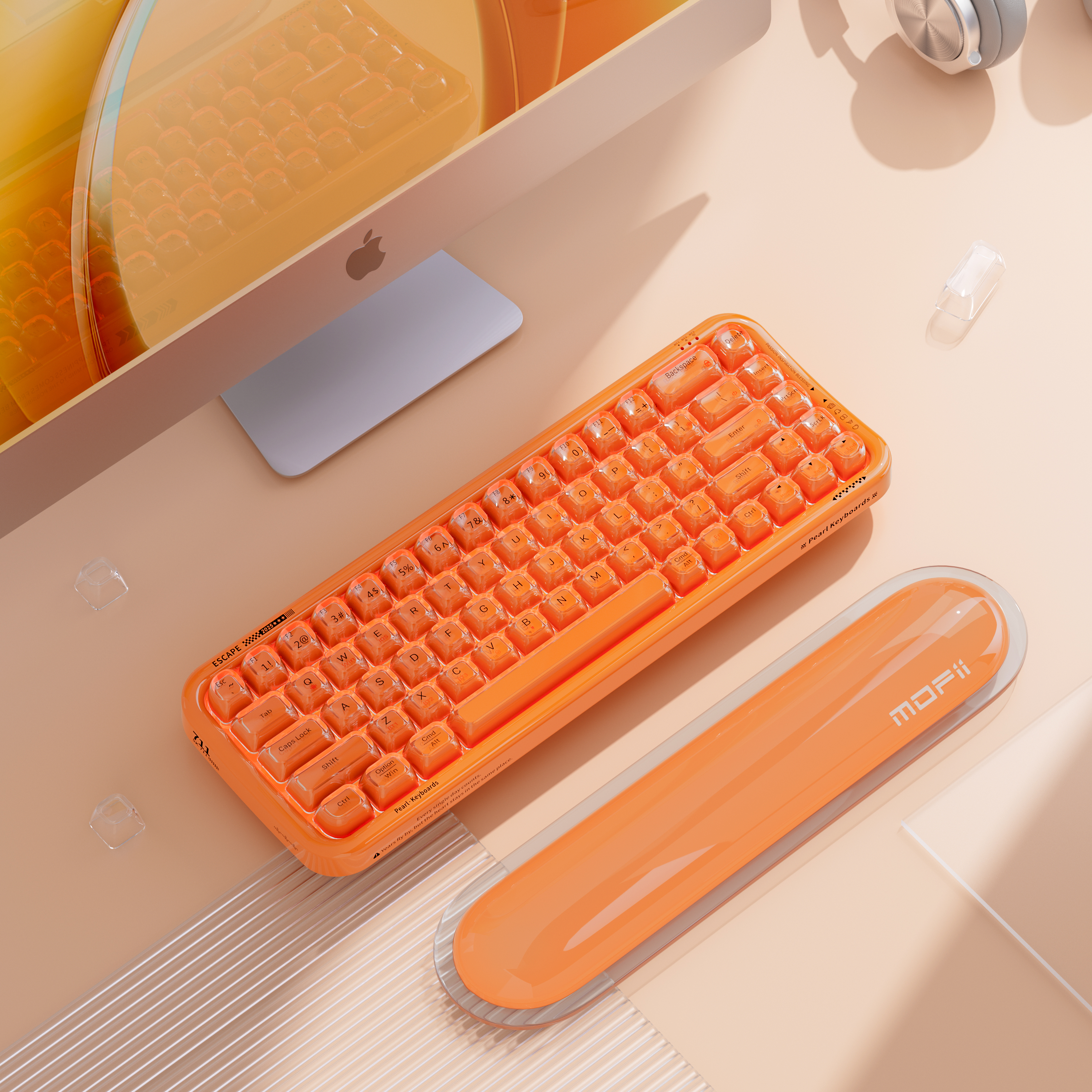 Mofii bezdrátová klávesnice Pearl SK-711CTM oranžová