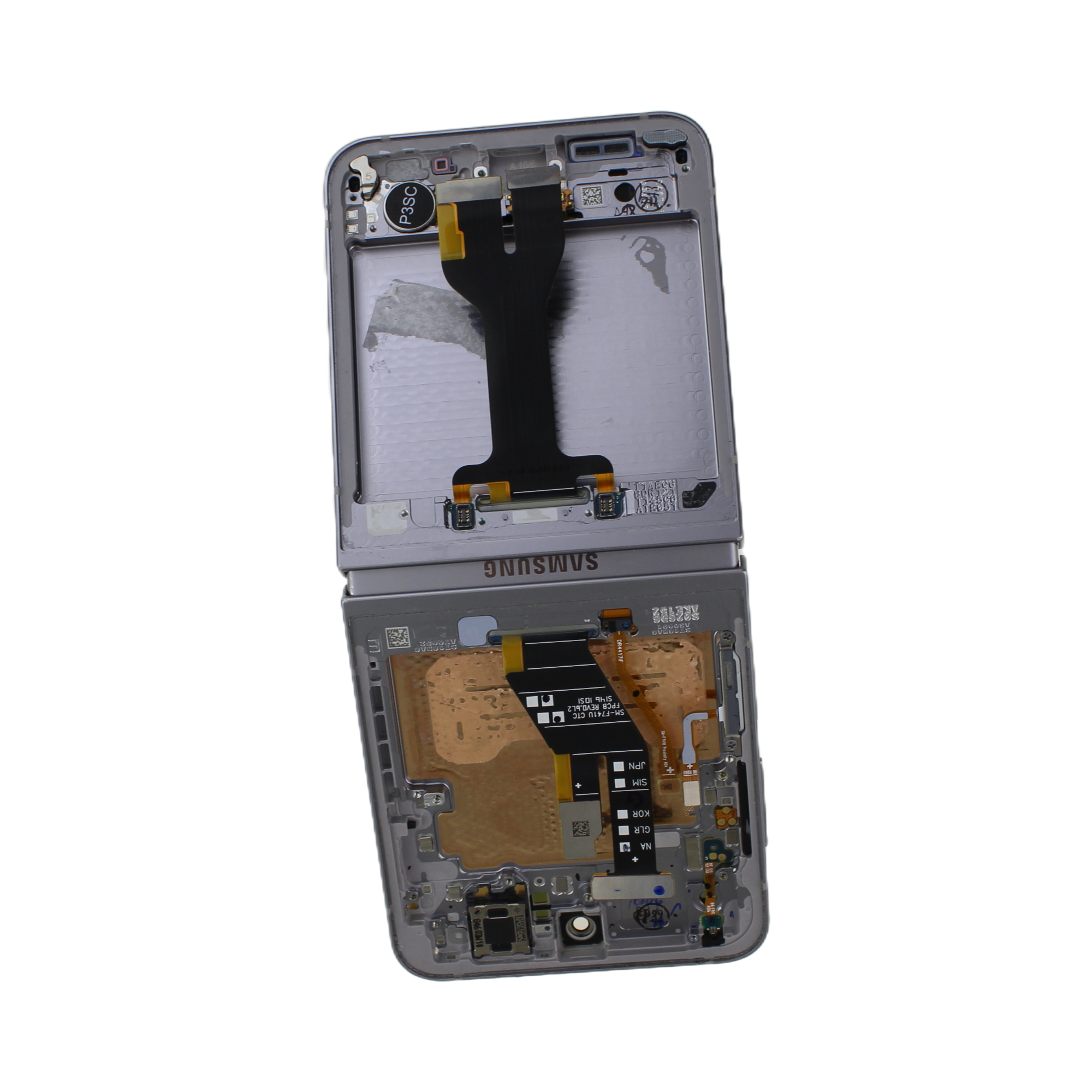 Originál LCD + Dotyková vrstva Samsung SM-F741 Galaxy Z Flip 6 stříbrný demontovaný dil