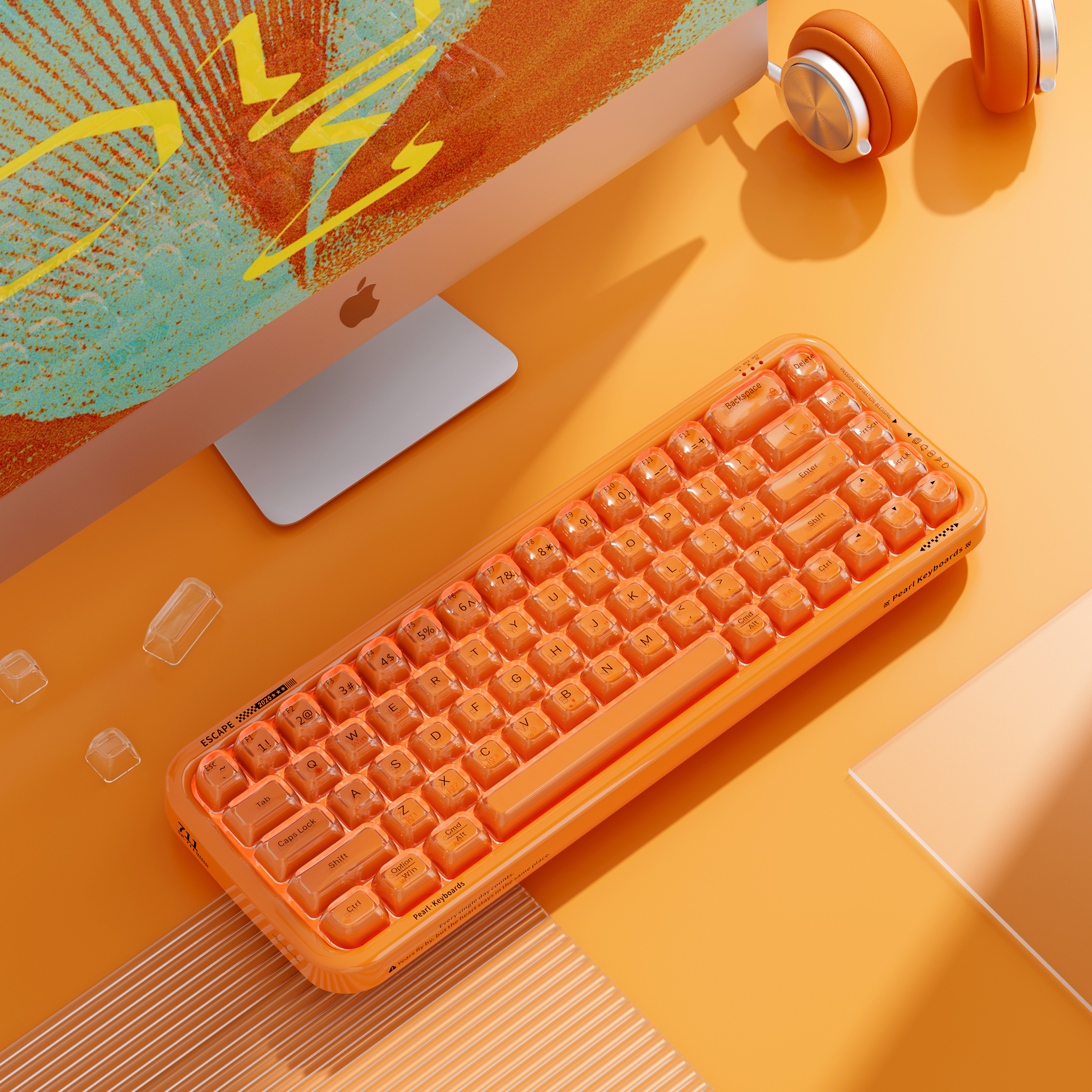 Mofii bezdrátová klávesnice Pearl SK-711CTM oranžová