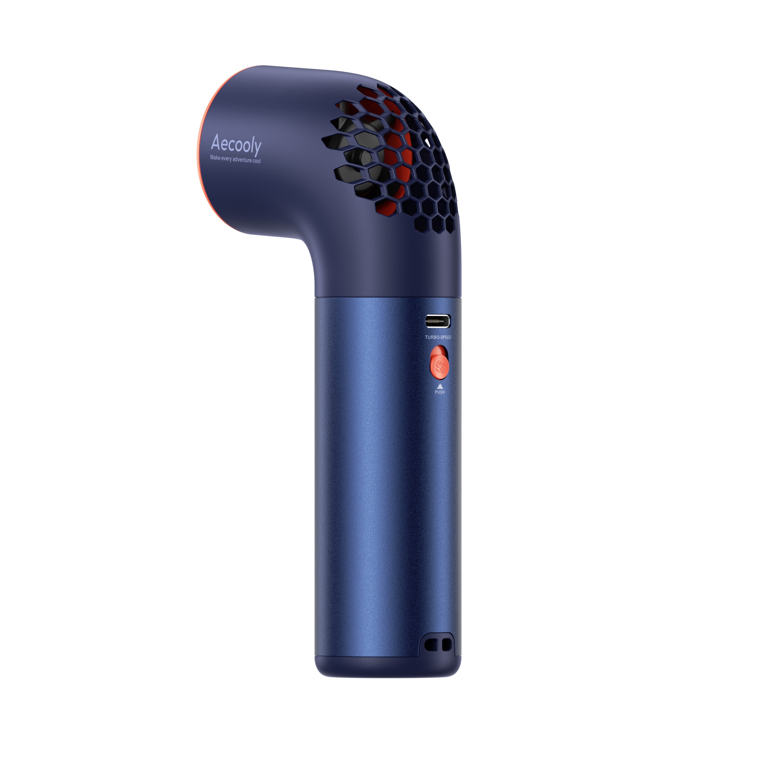 Aecooly Aero Ultra PH03 – Rychlý kovový ruční ventilátor modro-oranžový
