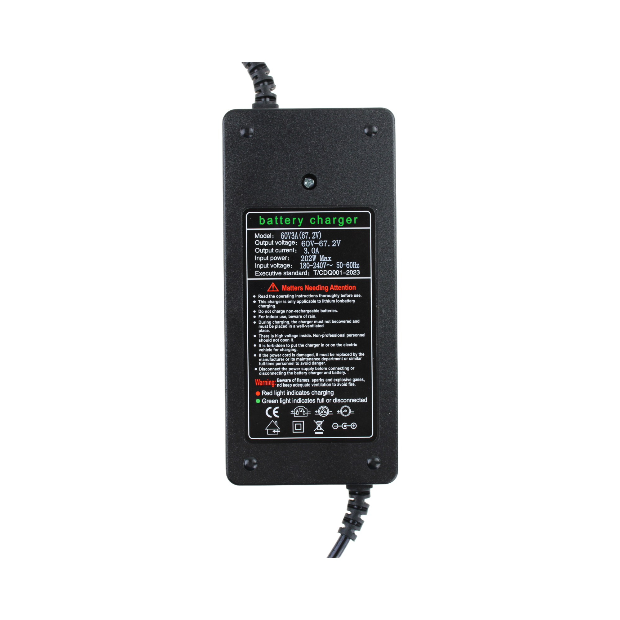 Univerzální nabíječka 60V 3A DC GX16 3 pin pro elektrické koloběžky