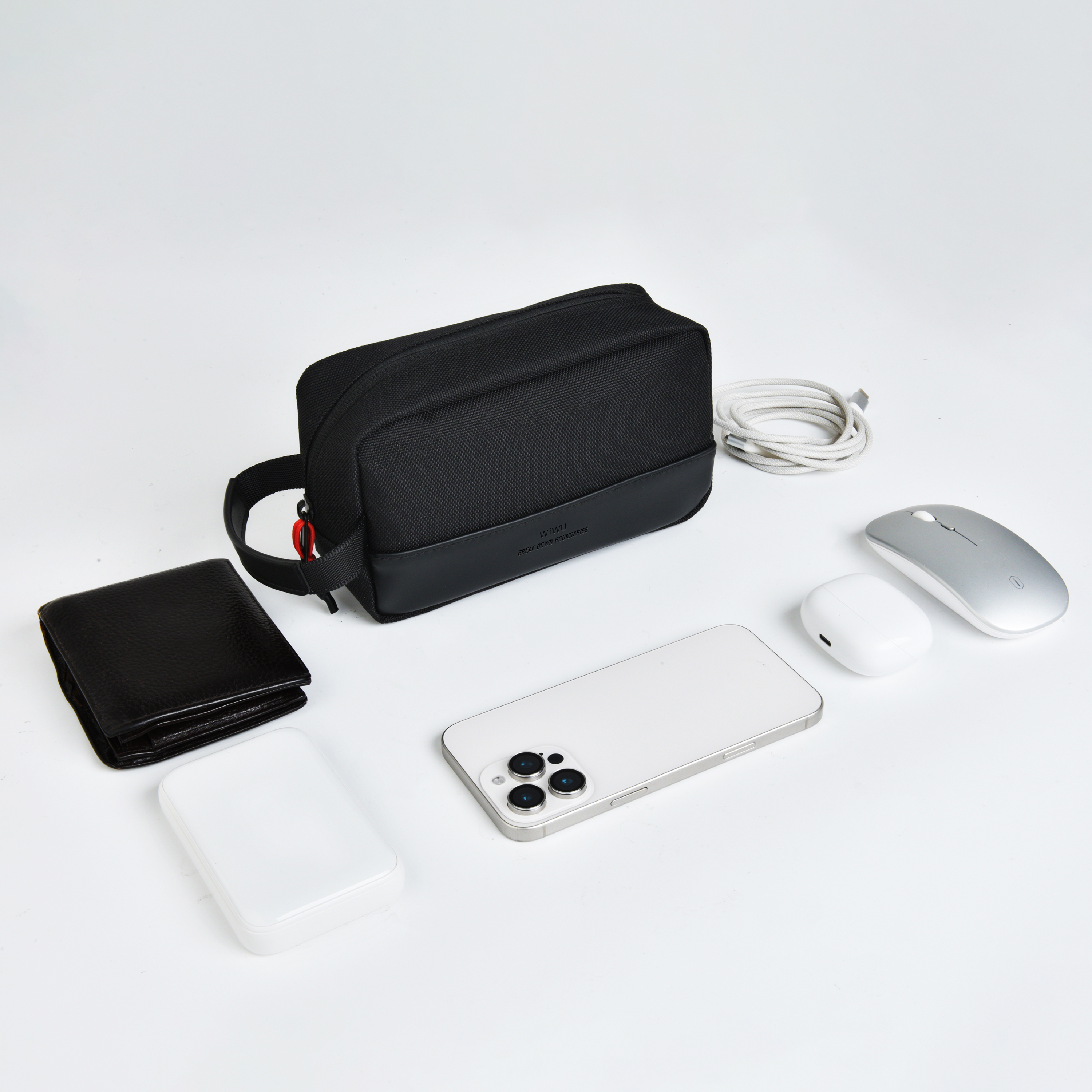 WiWU cestovní organizér na kabely a příslušenství Essen Travel Pouch černý