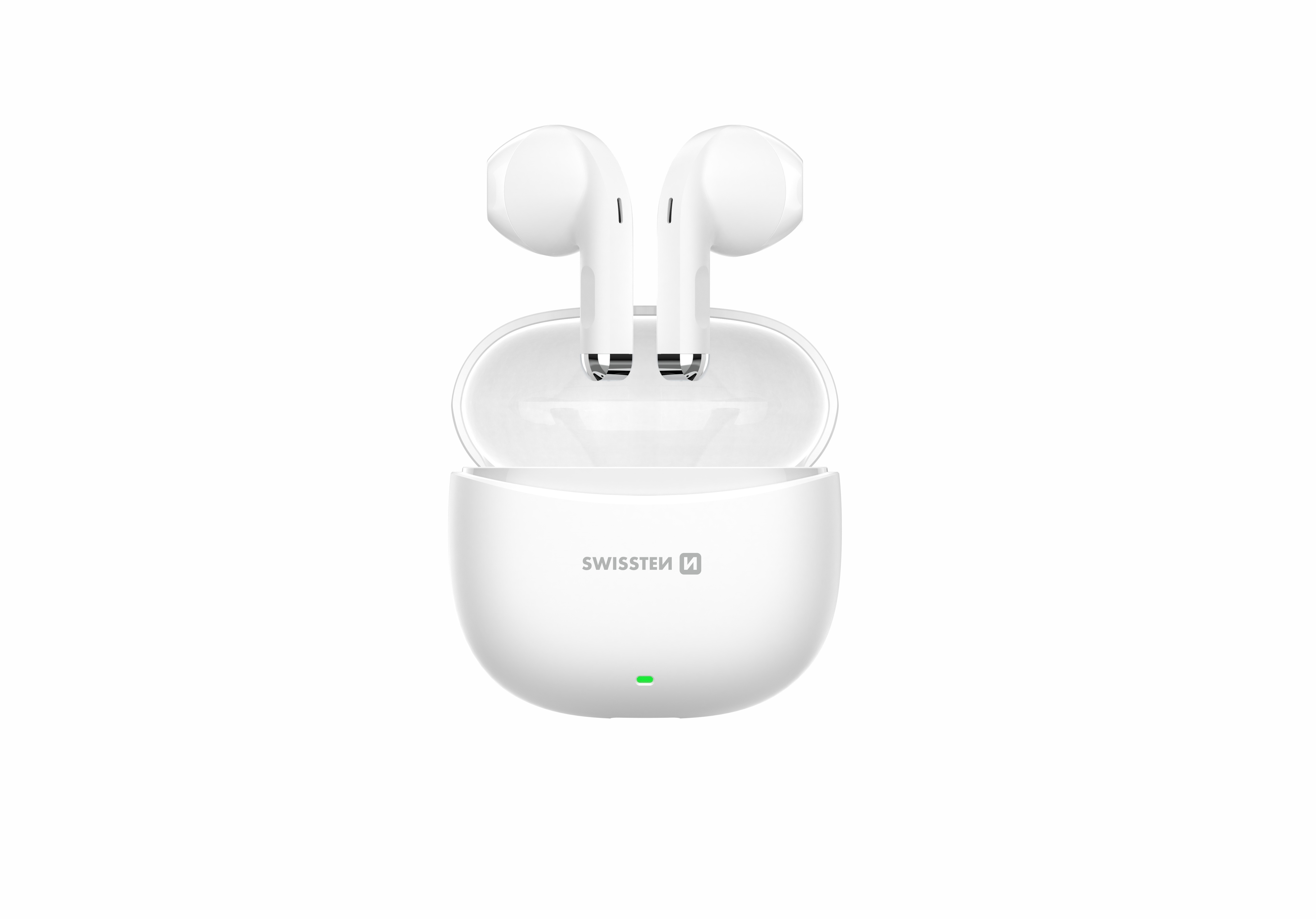 SWISSTEN Mini Tune bezdrátová sluchátka TWS Bluetooth 6.0 IP54 bílá