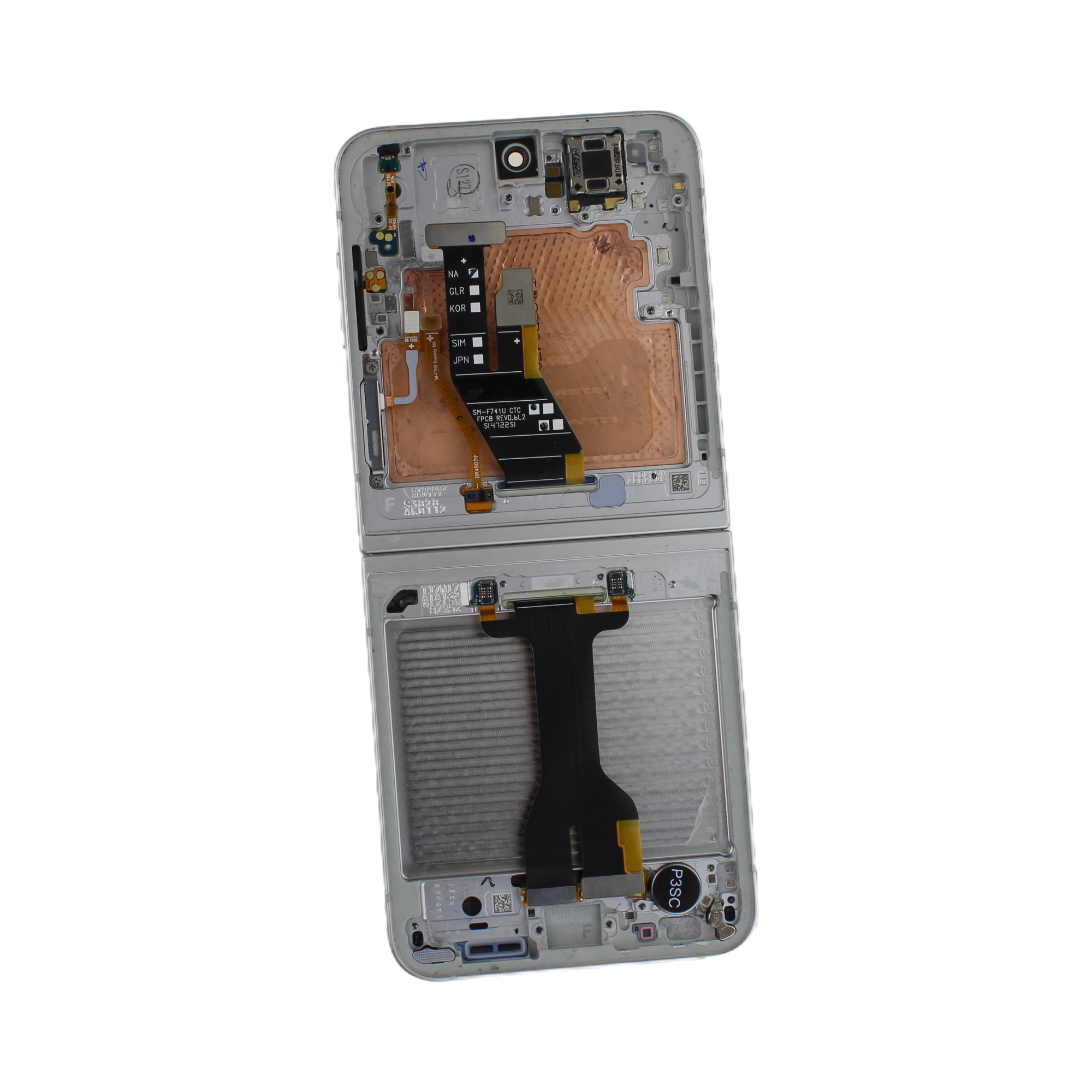 Originál LCD + Dotyková vrstva Samsung SM-F741 Galaxy Z Flip 6 bílá demontovaný dil