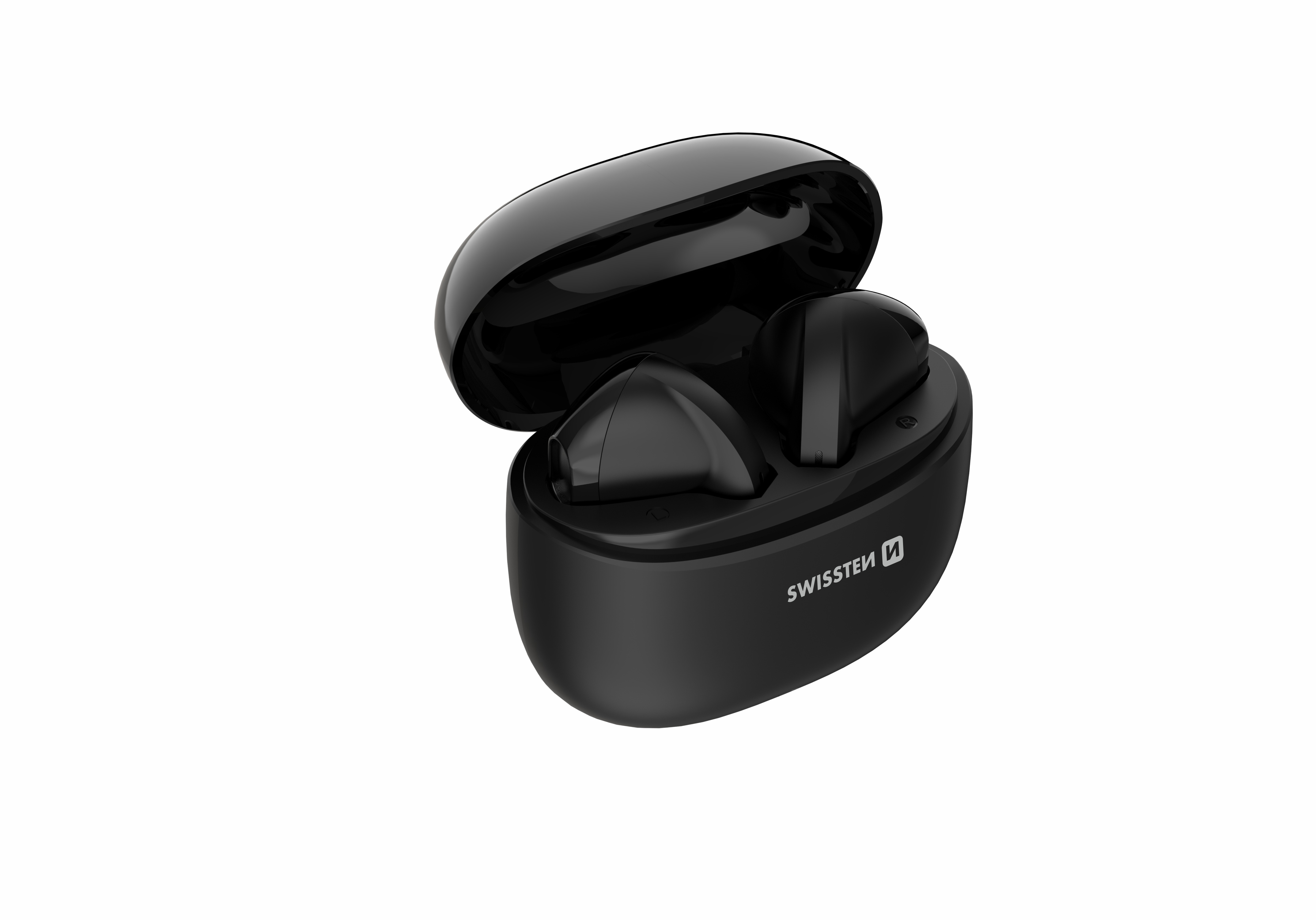 SWISSTEN Mini Tune bezdrátová sluchátka TWS Bluetooth 6.0 IP54 černá