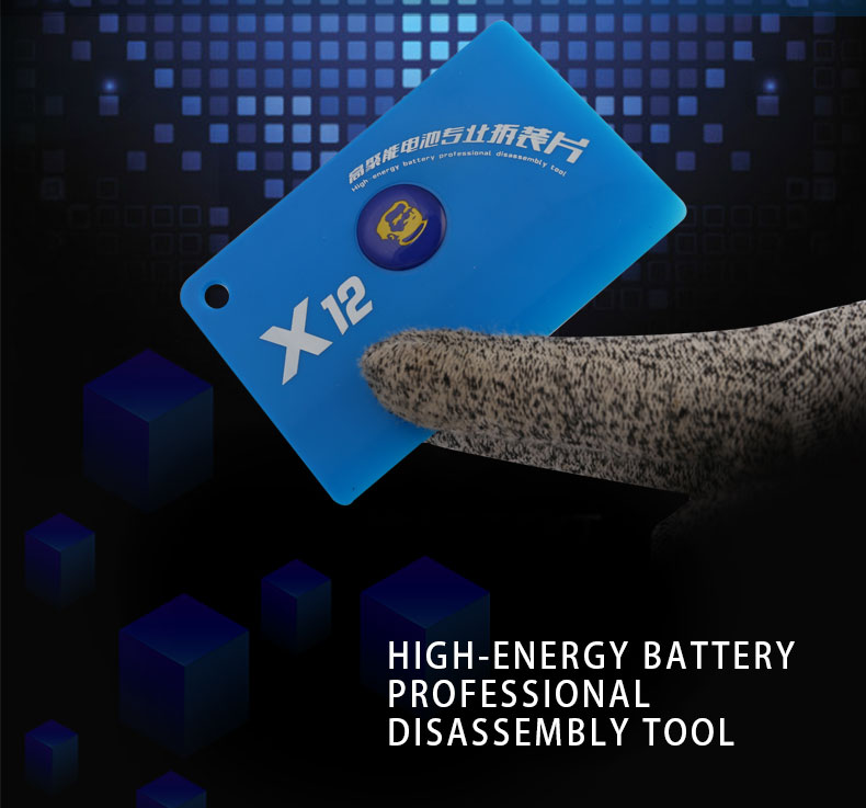 MECHANIC X12 – servisní karta pro demontáž baterií a otevírání zařízení 90 × 60 mm