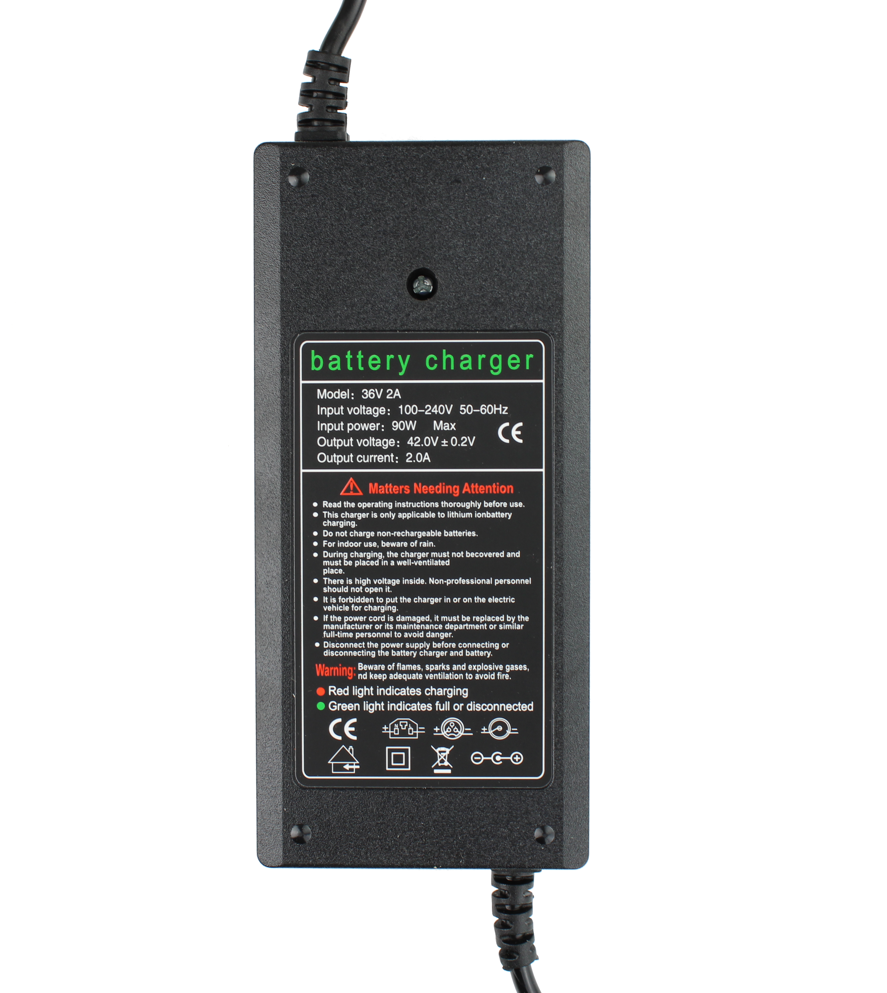 Nabíječka pro elektrické koloběžky Blaupunkt - Motus - Kugoo - Frugal - napájecí zdroj 42V 2A DC 5,5 x 2,1 mm