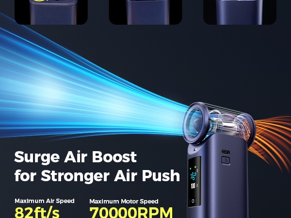 Aecooly Cold Air Ultra PM01S – rychlý ruční ventilátor s vodní mlhou modrý