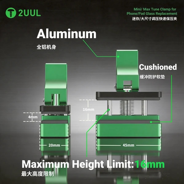 2UUL TC02 MAX Tune – velká servisní svorka pro lepení displejů a skel