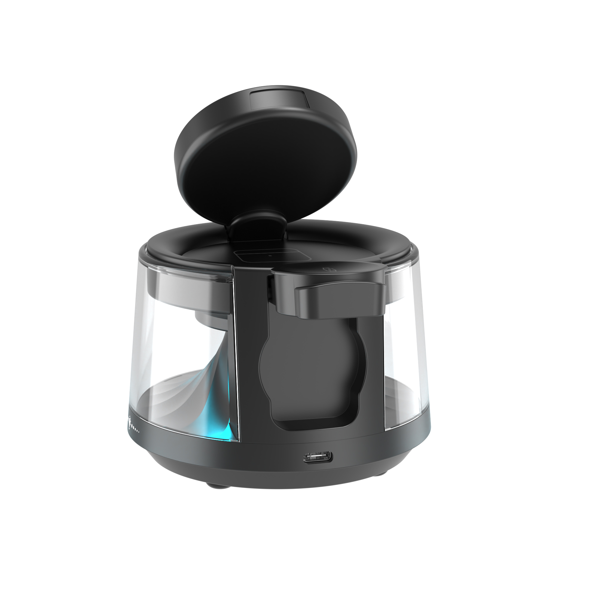 WiWU bezdrátová nabíjecí stanice 5v1 s noční lampičkou a Bluetooth reproduktorem Flow Wi-W039 černá
