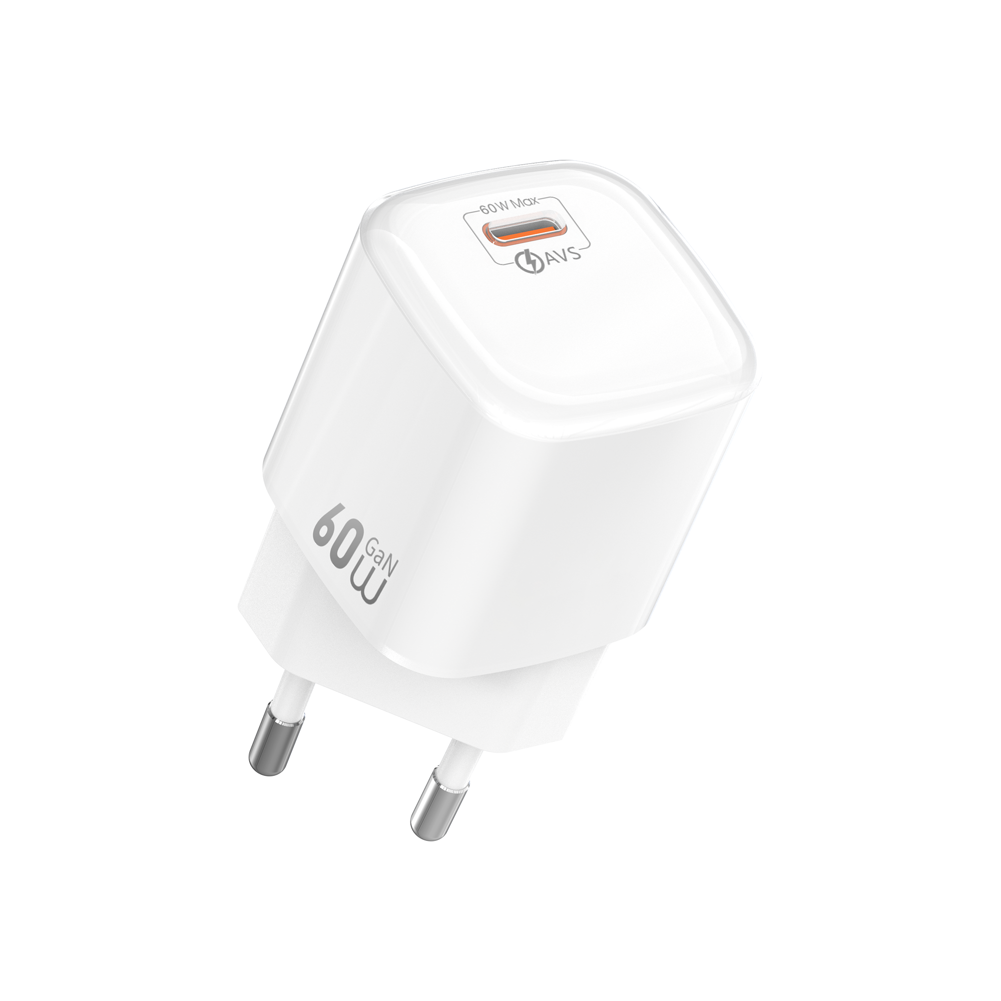 WiWU rychlá síťová nabíječka 60W GaN AVS Wi-G037 EU bílá