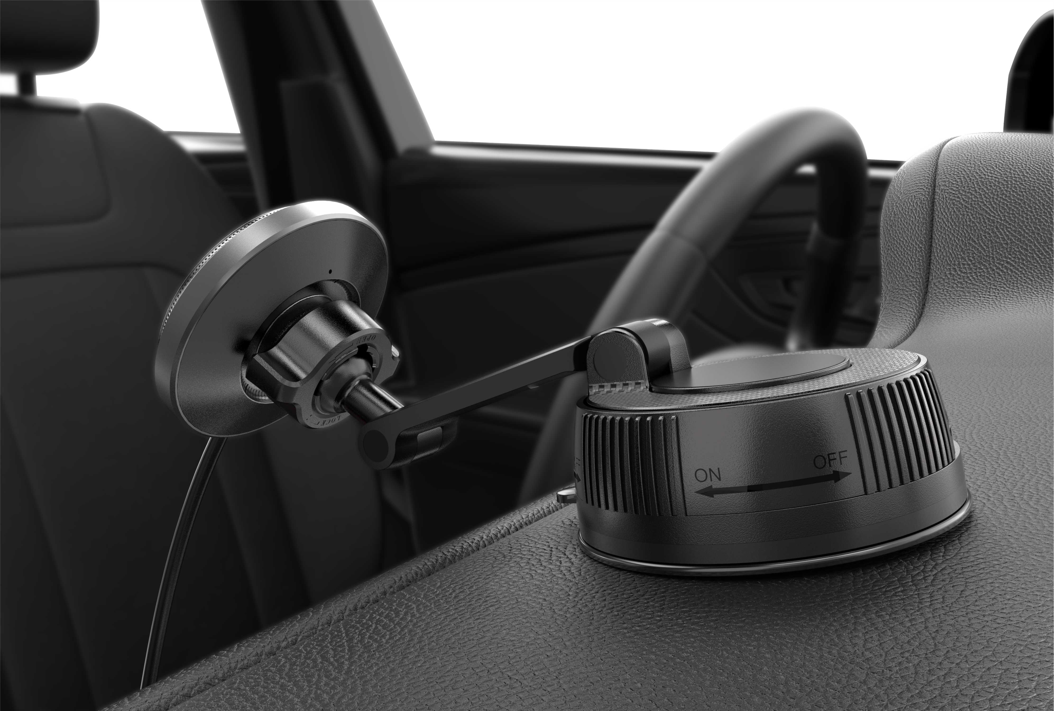 Swissten S-Grip E3 Magnetický držák do auta s bezdrátovým nabíjením 15W/7,5W (MagSafe)