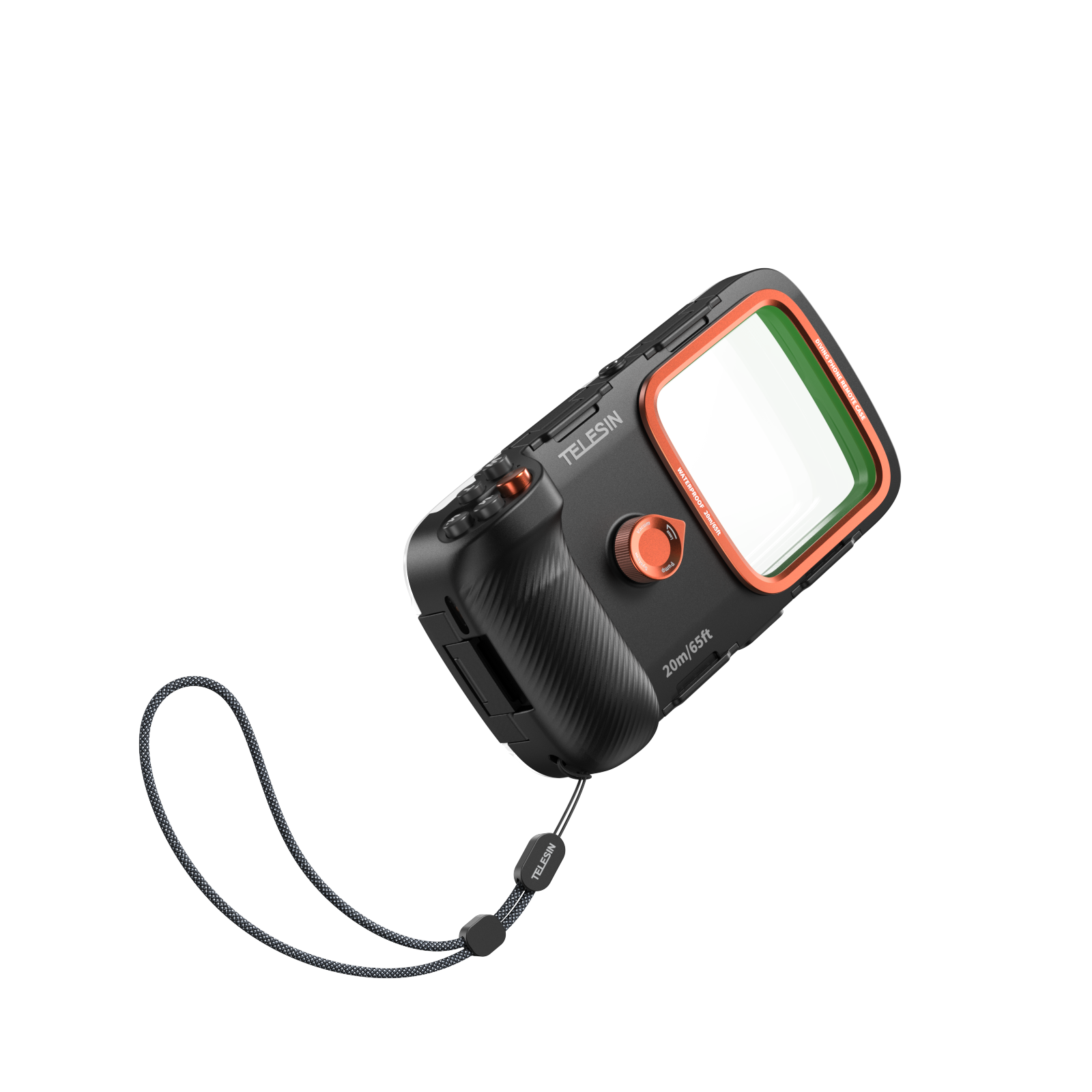 Telesin P4-WTP-06 - vodotěsné pouzdro na telefon s Bluetooth a dálkovým ovladačem pro potápění černé