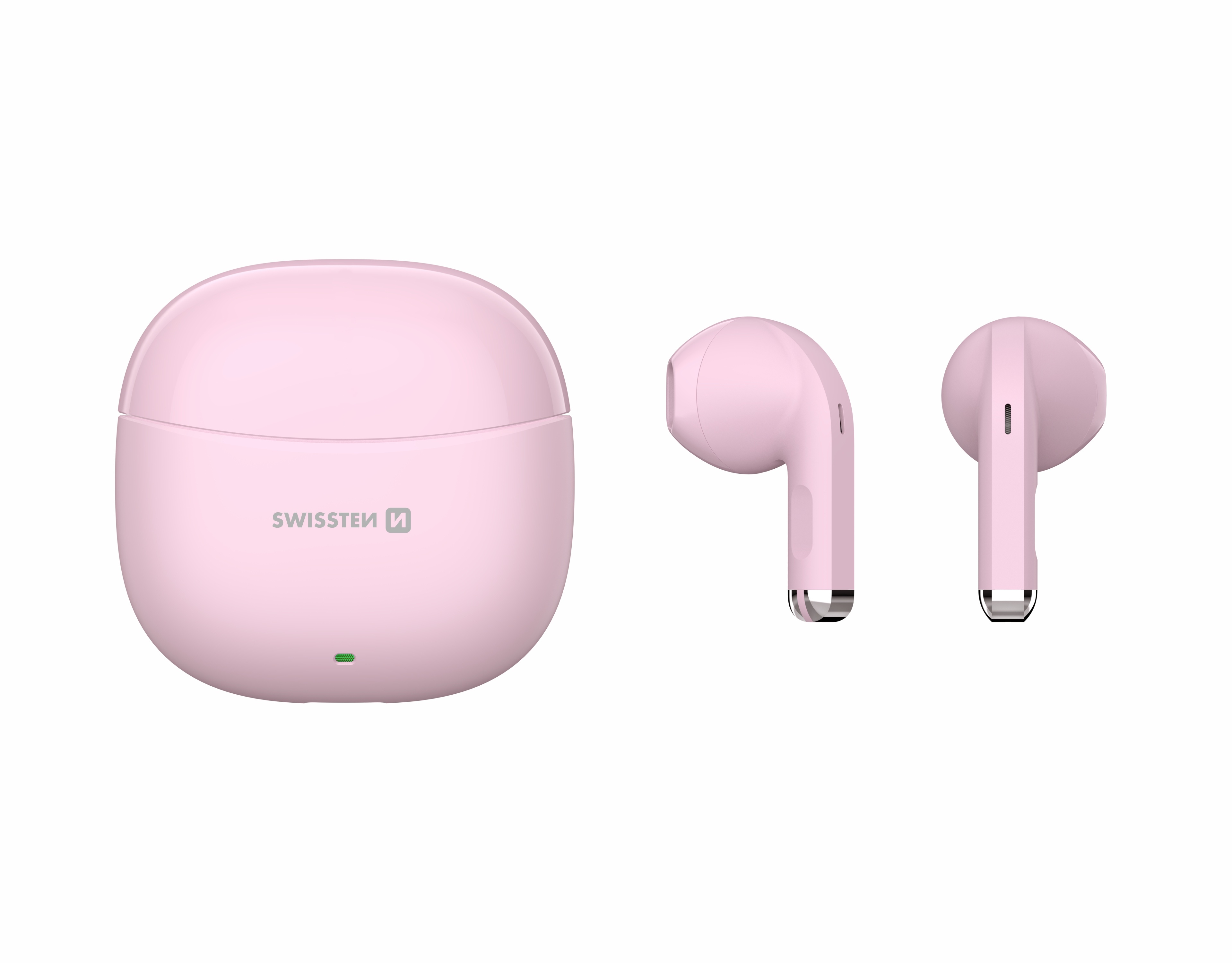 Swissten Mini Tune Bezdrátová Bluetooth 6.0 TWS sluchátka IP54 růžová