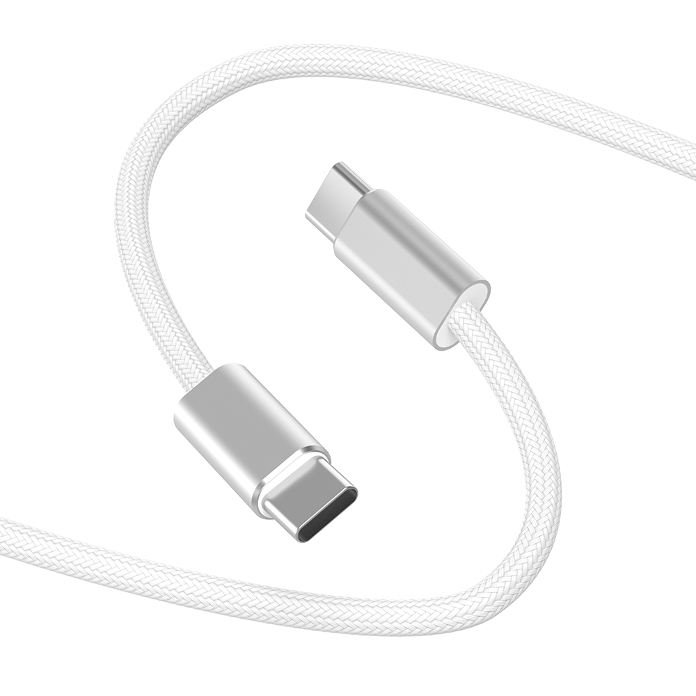 WiWU kabel USB-C / USB-C 240W Essen nylonový oplet Wi-C101 1.5m bílý