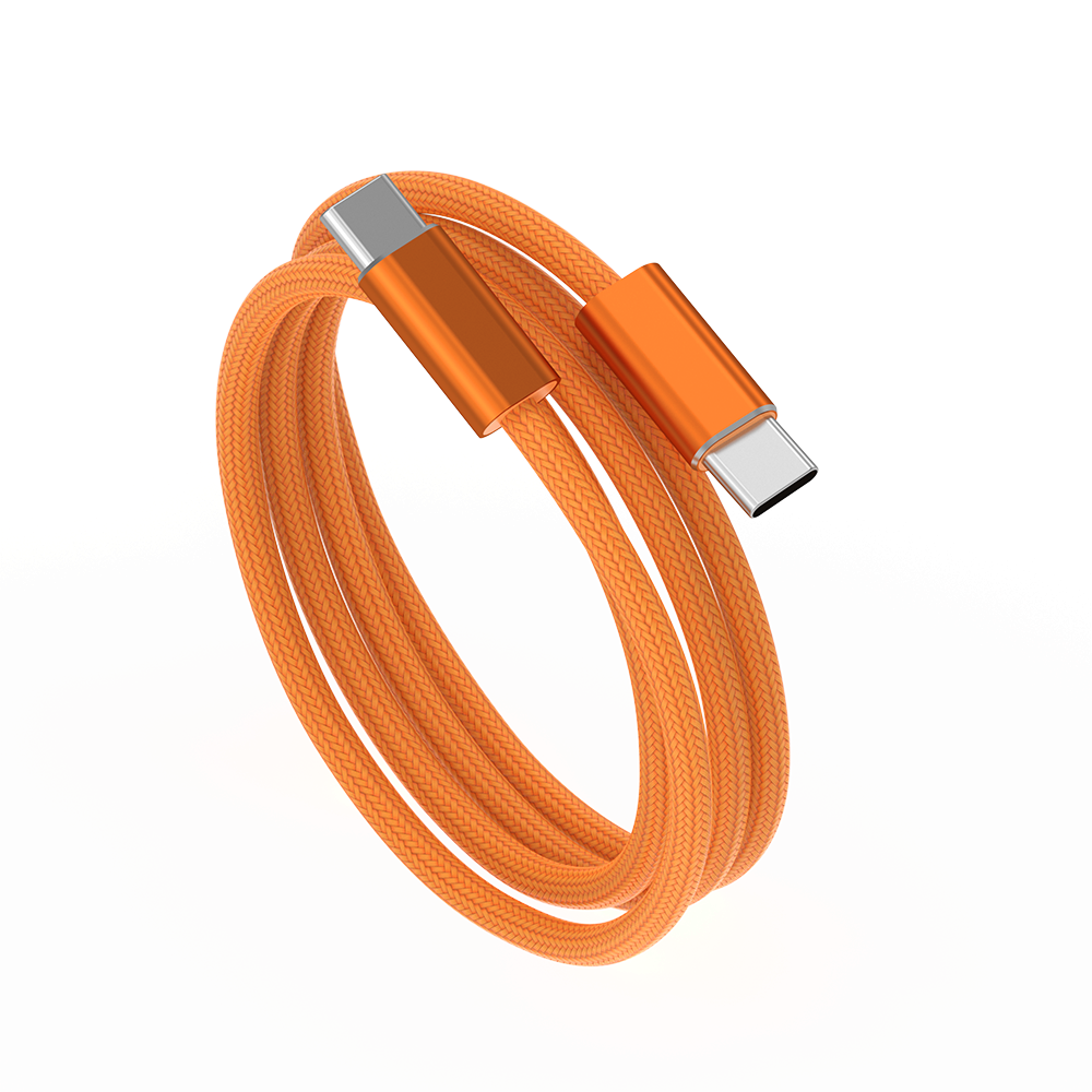 WiWU kabel USB-C / USB-C 240W Essen nylonový oplet Wi-C101 1.5m oranžový