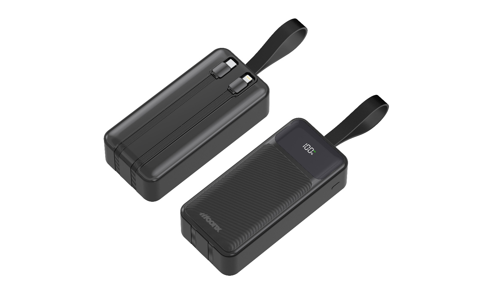 MOONX powerbanka MP05 PD 20W 1xUSB-C + 1xUSB QC3.0 22.5W 30000mAh černá
