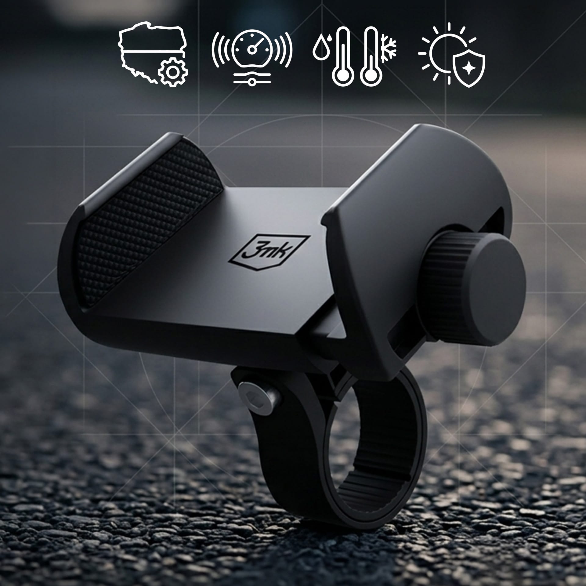 3mk BikeGrip – univerzální držák telefonu na kolo, koloběžku, skútr aj.