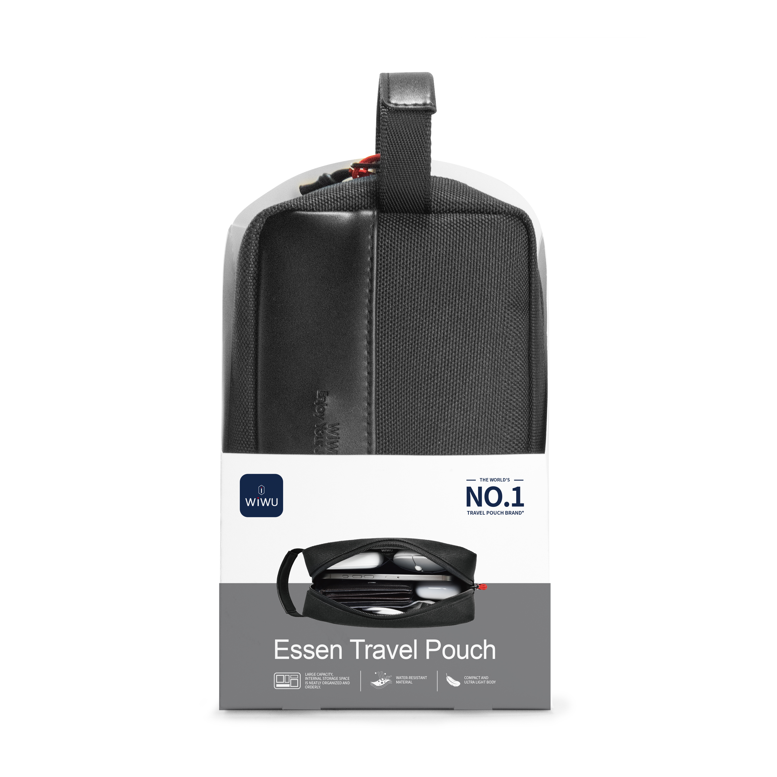 WiWU cestovní organizér na kabely a příslušenství Essen Travel Pouch černý