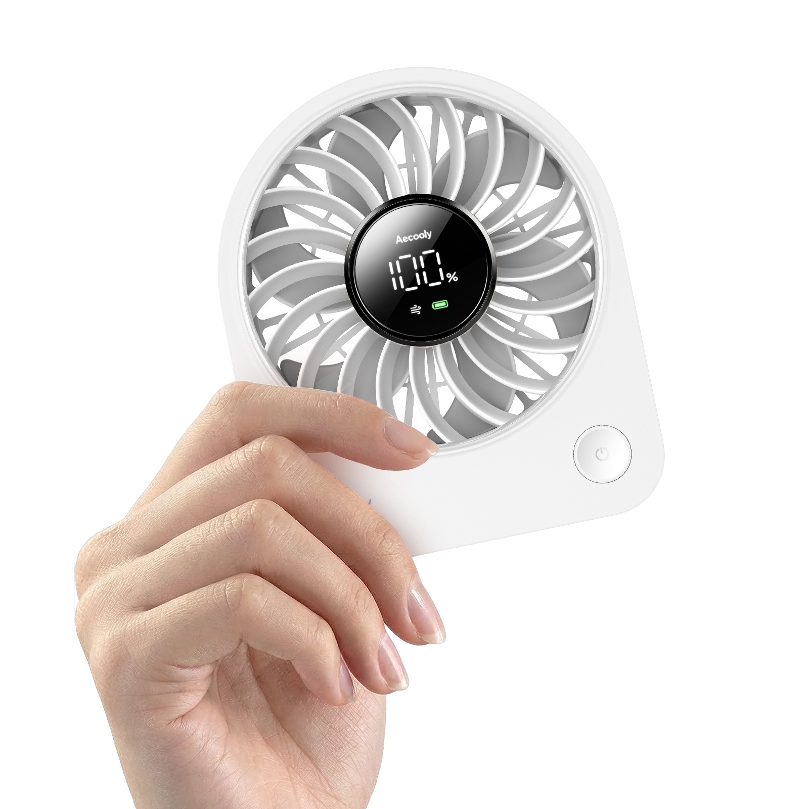 Aecooly Chic 02 TE01 – Přenosný stolní ventilátor s dálkovým ovládáním bílý