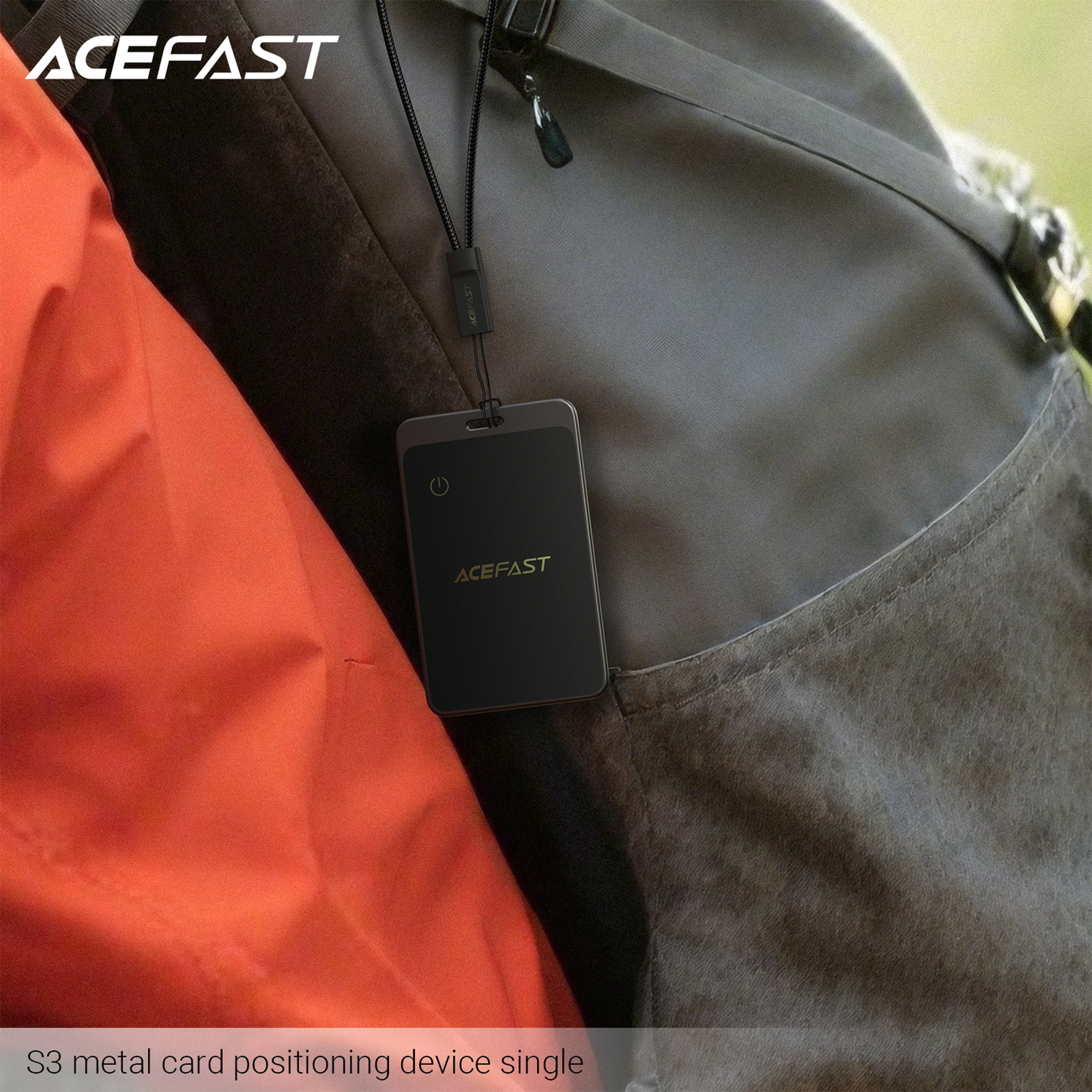 Acefast Lokátor TAG S3 kovová karta Apple Find My
