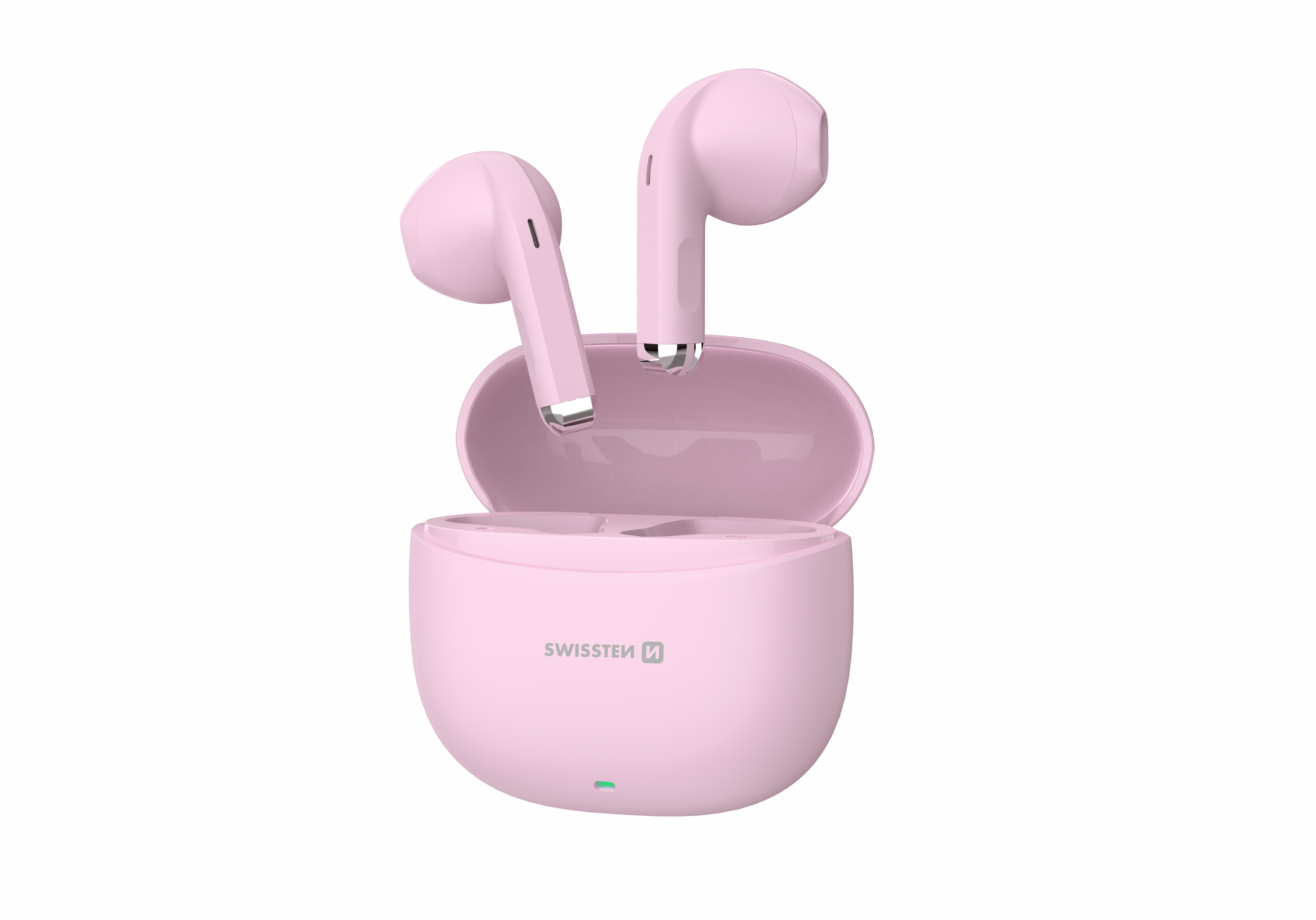 Swissten Mini Tune Bezdrátová Bluetooth 6.0 TWS sluchátka IP54 růžová