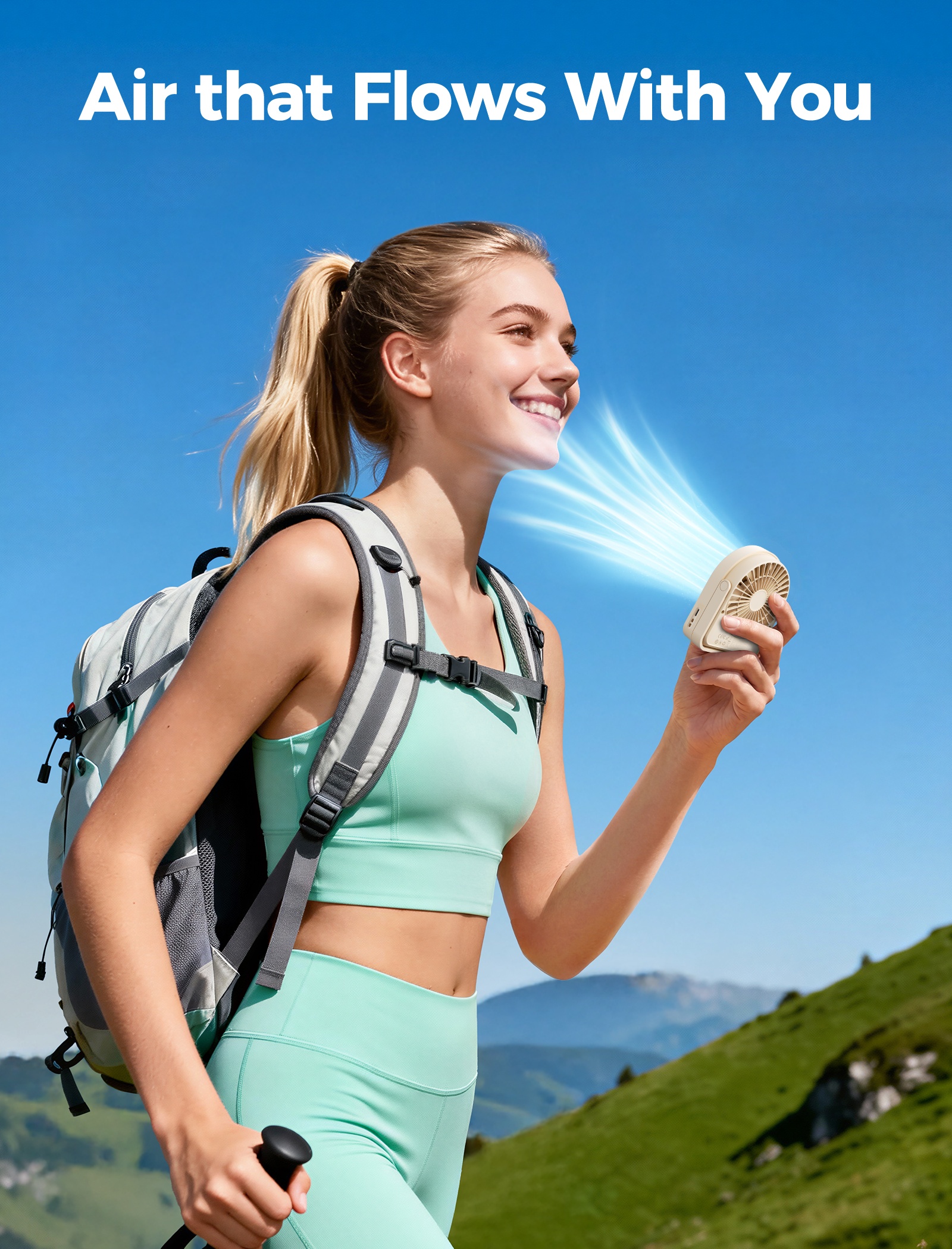 Aecooly Chic 02 TE01 – Přenosný stolní ventilátor béžový